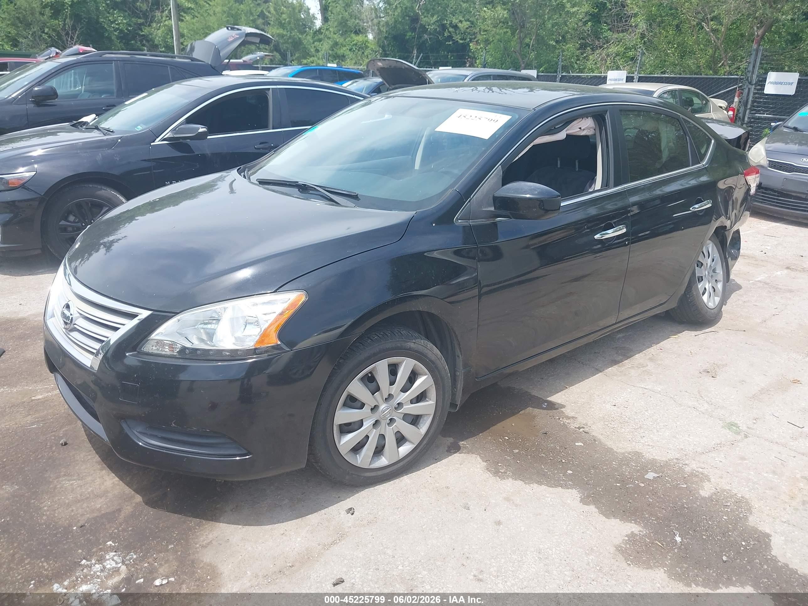 2013 Nissan Sentra Sv Black vin: 3N1AB7AP5DL648545