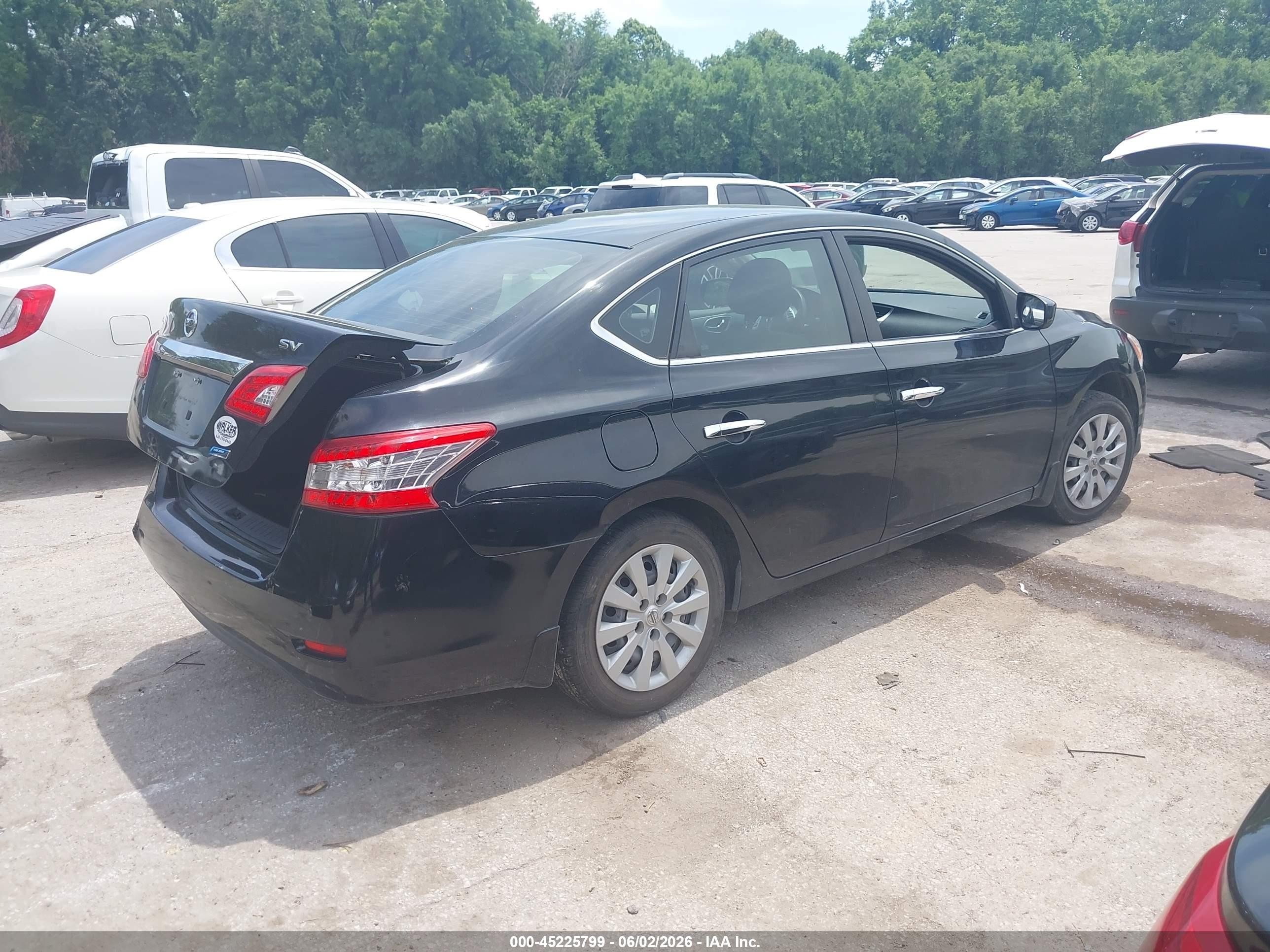 2013 Nissan Sentra Sv Black vin: 3N1AB7AP5DL648545