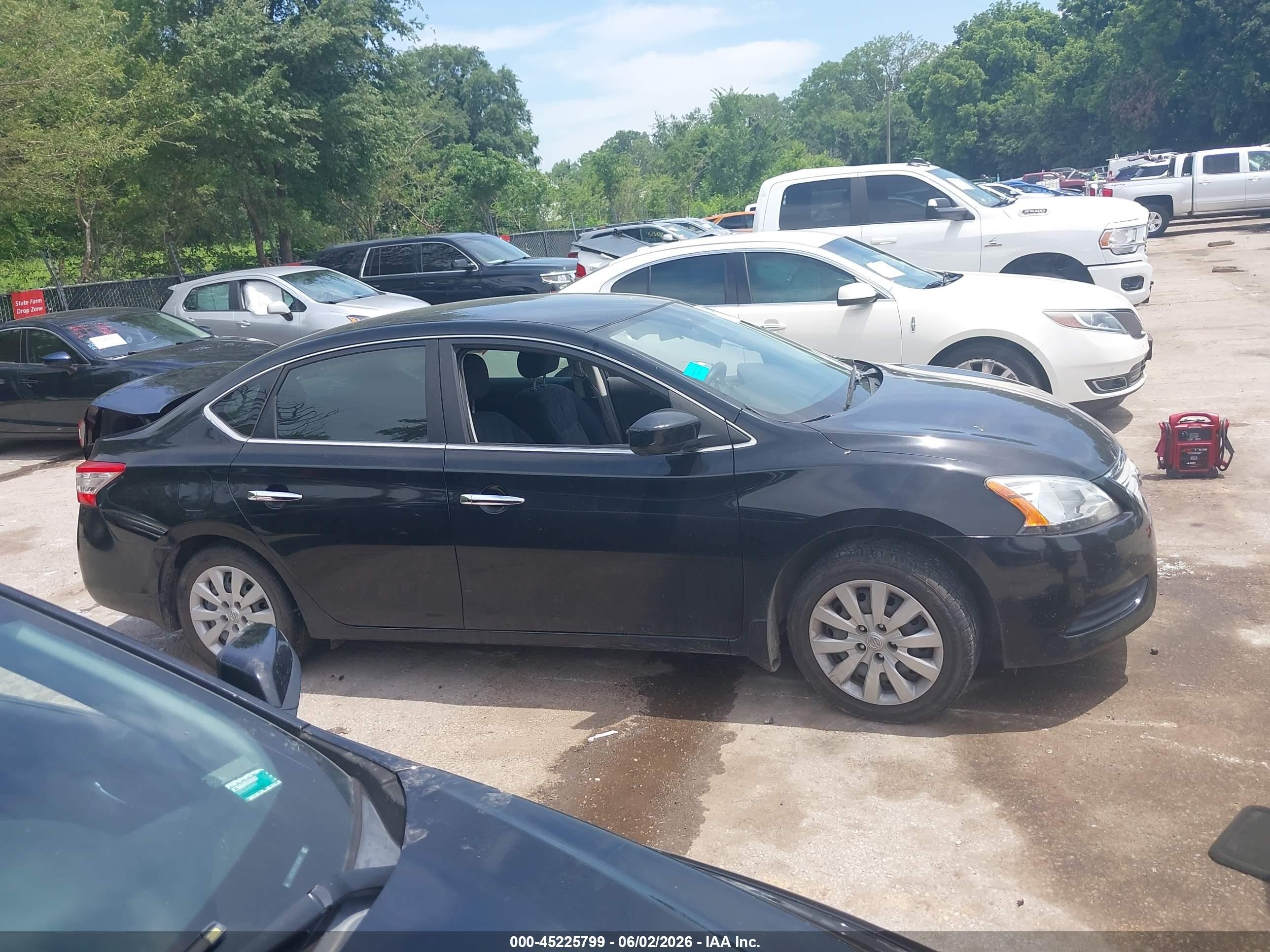 2013 Nissan Sentra Sv Black vin: 3N1AB7AP5DL648545
