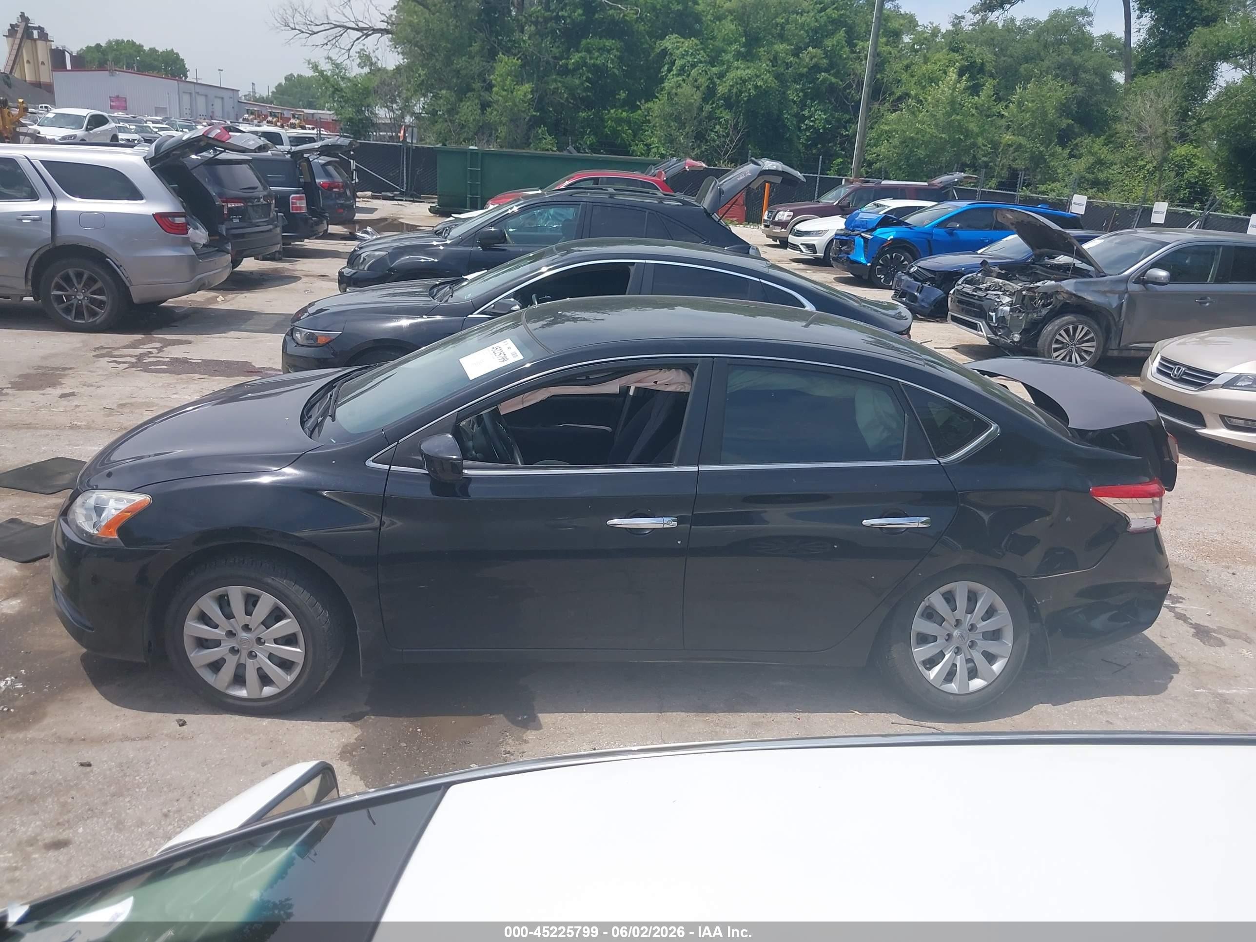 2013 Nissan Sentra Sv Black vin: 3N1AB7AP5DL648545