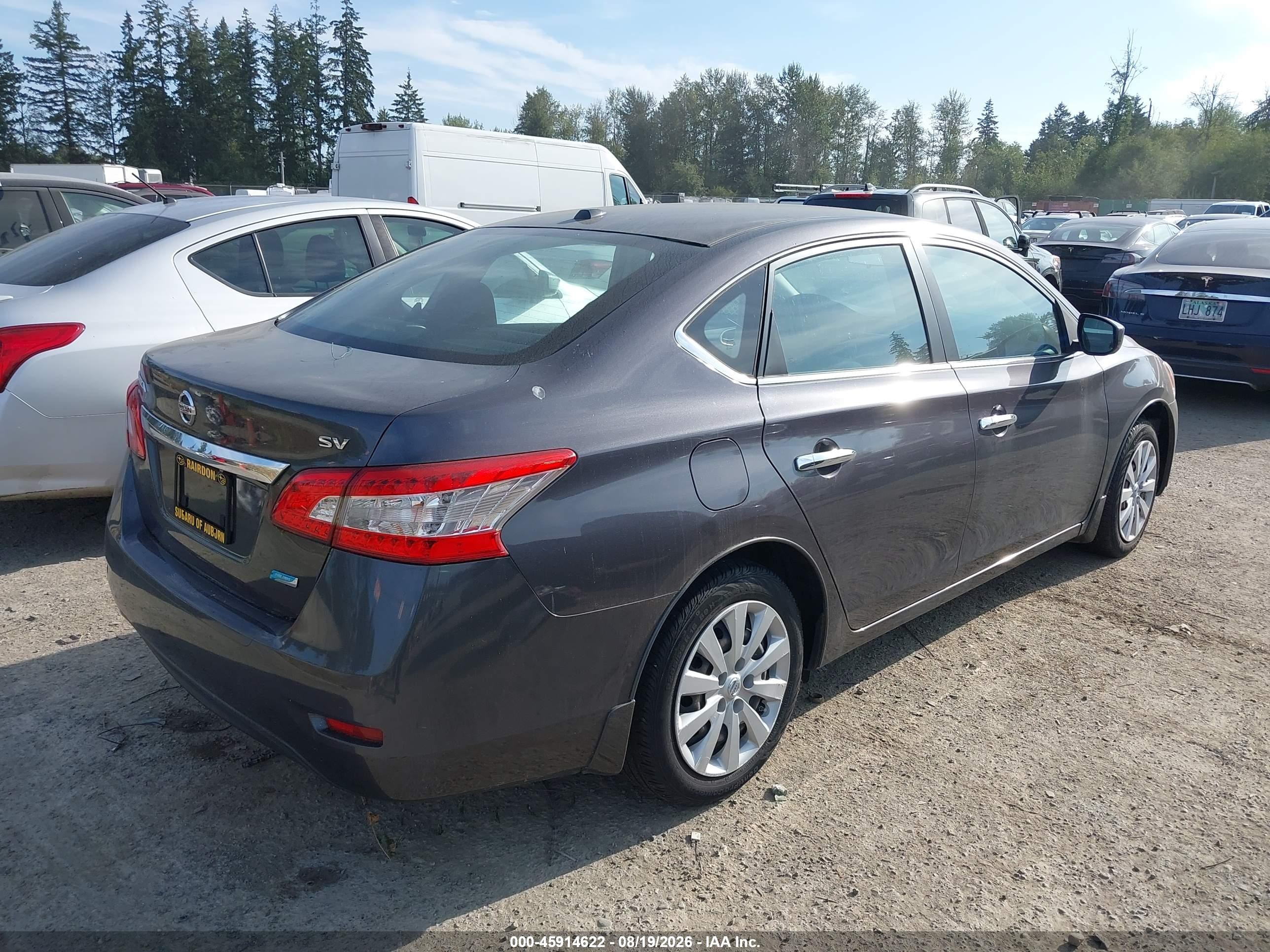 2013 Nissan Sentra Sv Серый vin: 3N1AB7AP5DL666477