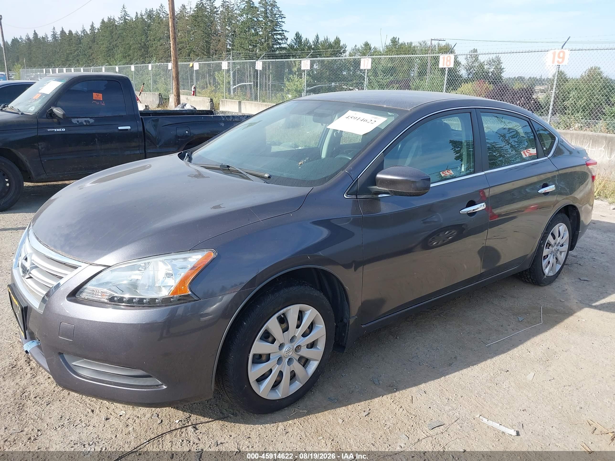 2013 Nissan Sentra Sv Серый vin: 3N1AB7AP5DL666477