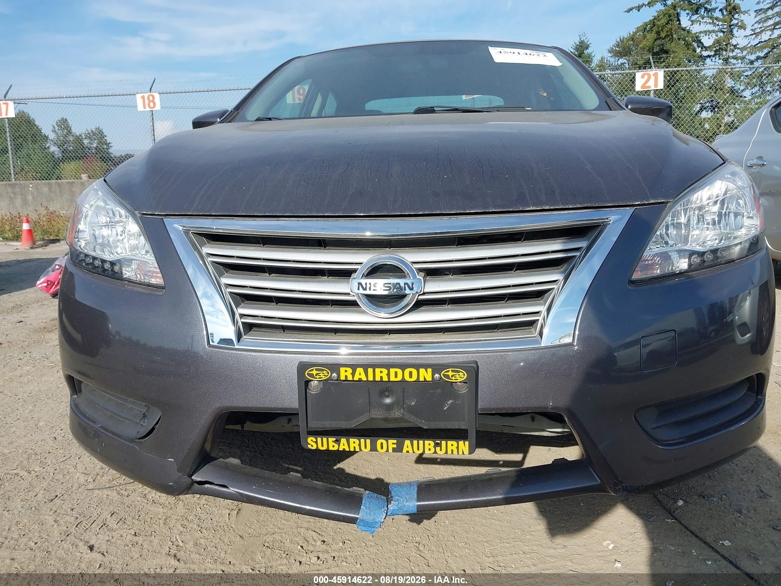 2013 Nissan Sentra Sv Серый vin: 3N1AB7AP5DL666477