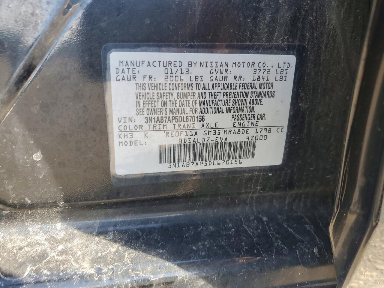 2013 Nissan Sentra S Черный vin: 3N1AB7AP5DL670156