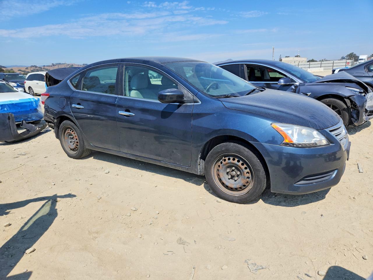 2013 Nissan Sentra S Blue vin: 3N1AB7AP5DL674756