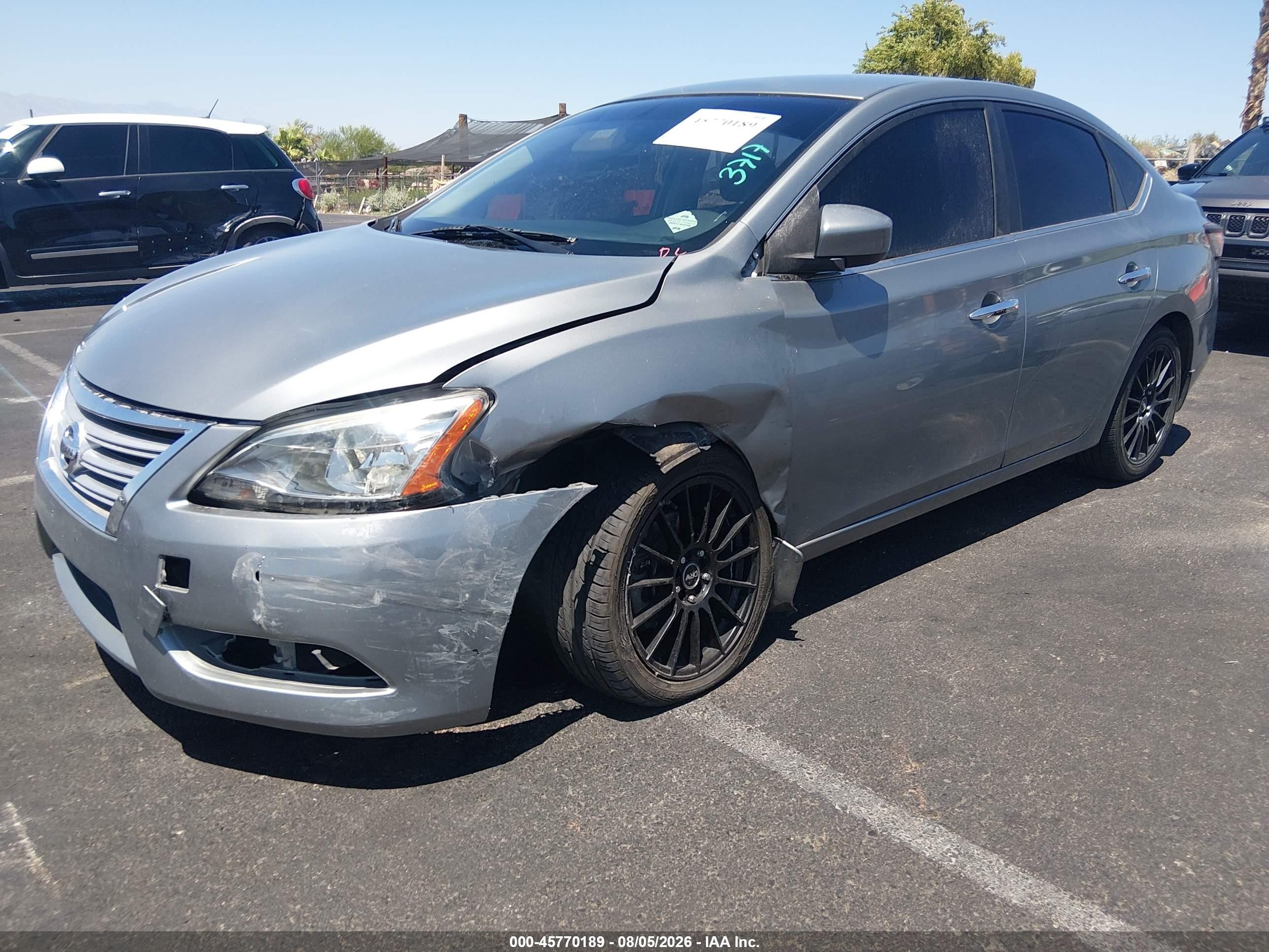 2013 Nissan Sentra Sv Gray vin: 3N1AB7AP5DL680797