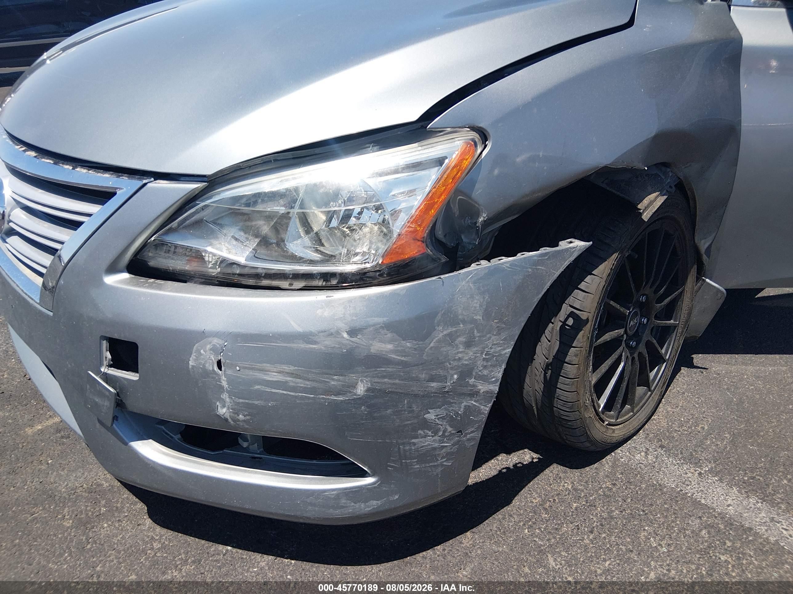 2013 Nissan Sentra Sv Gray vin: 3N1AB7AP5DL680797