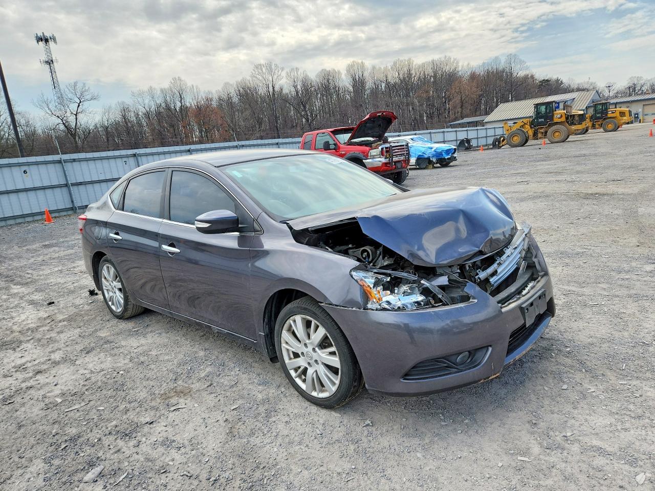 2013 Nissan Sentra S Gray vin: 3N1AB7AP5DL683845