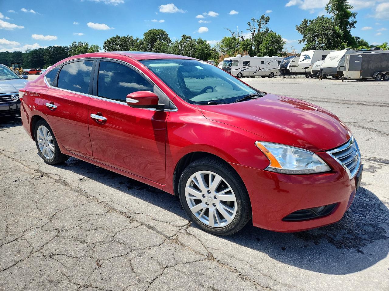 2013 Nissan Sentra S Red vin: 3N1AB7AP5DL713068