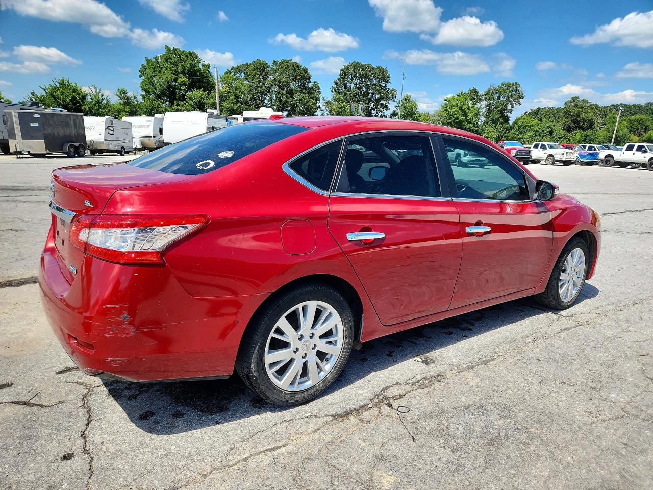 2013 Nissan Sentra S Red vin: 3N1AB7AP5DL713068