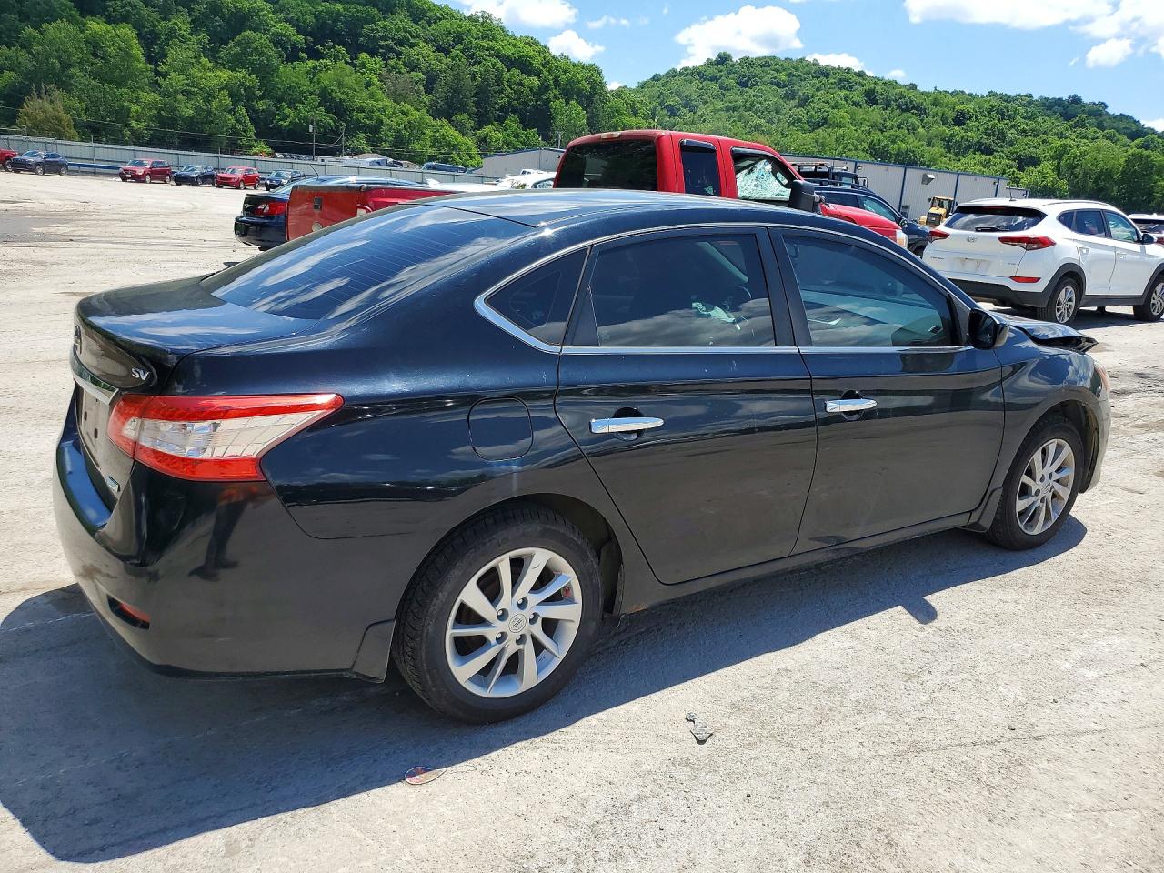 2013 Nissan Sentra S Черный vin: 3N1AB7AP5DL720764