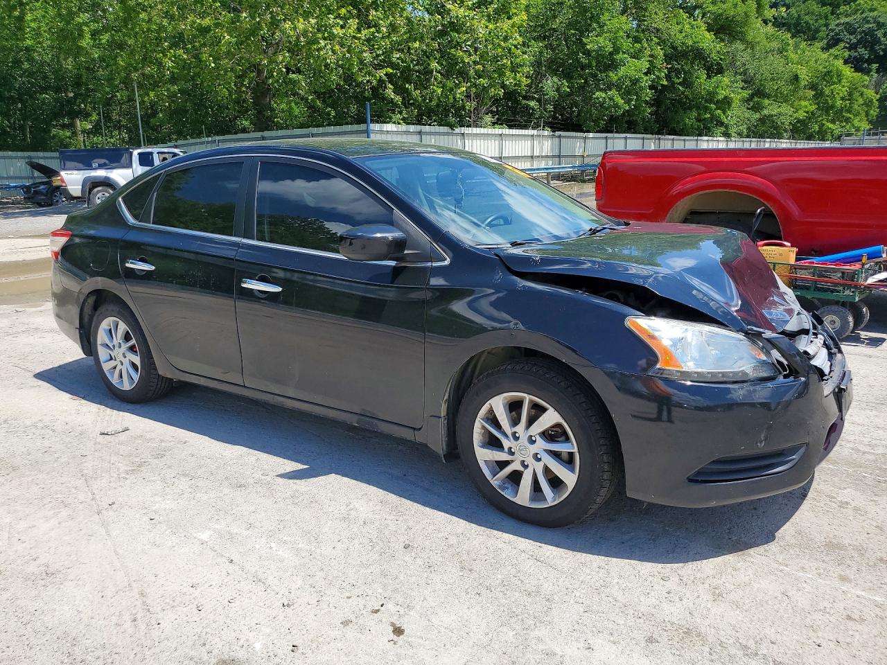 2013 Nissan Sentra S Черный vin: 3N1AB7AP5DL720764