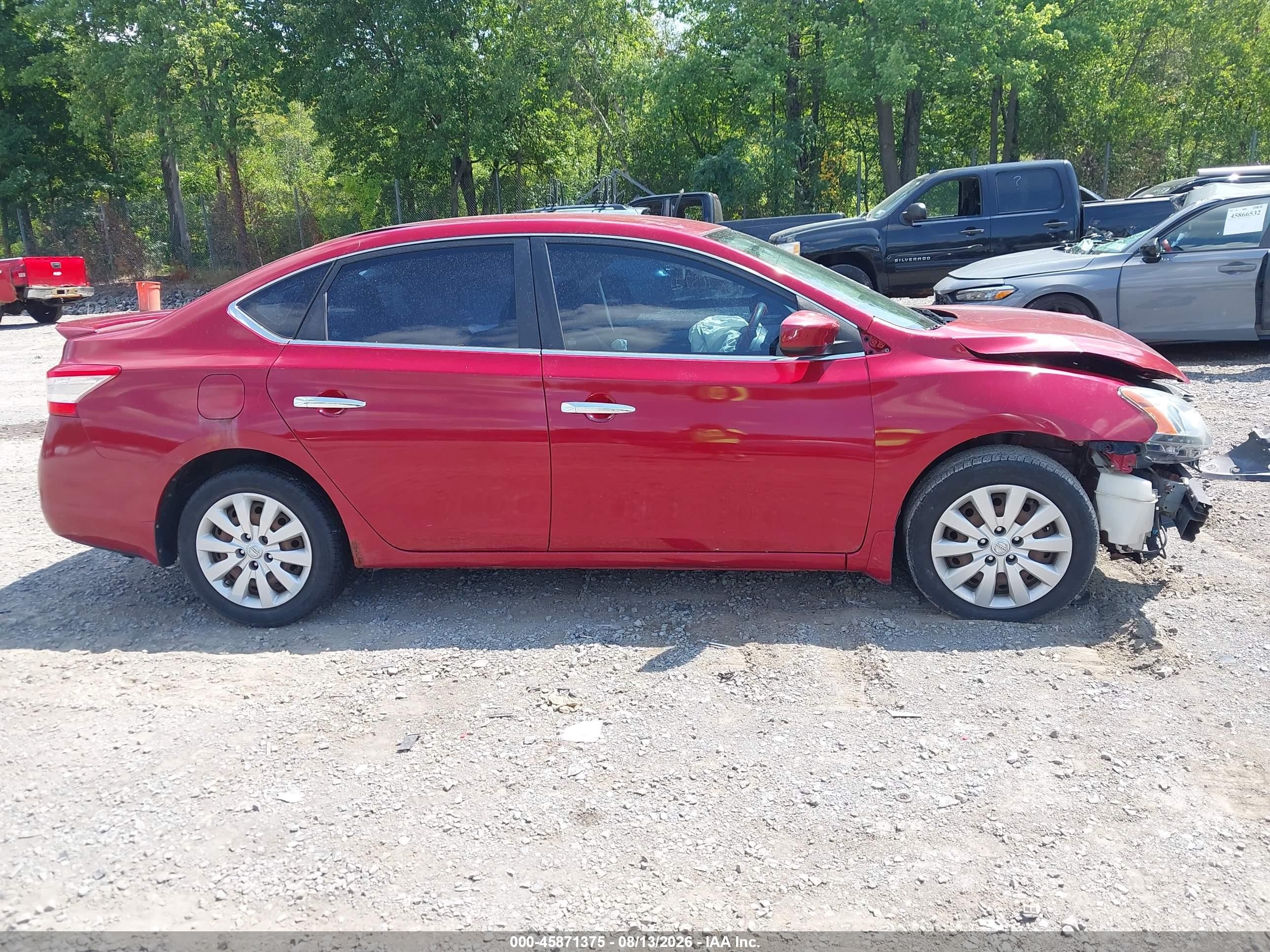 2013 Nissan Sentra Sv Red vin: 3N1AB7AP5DL732008