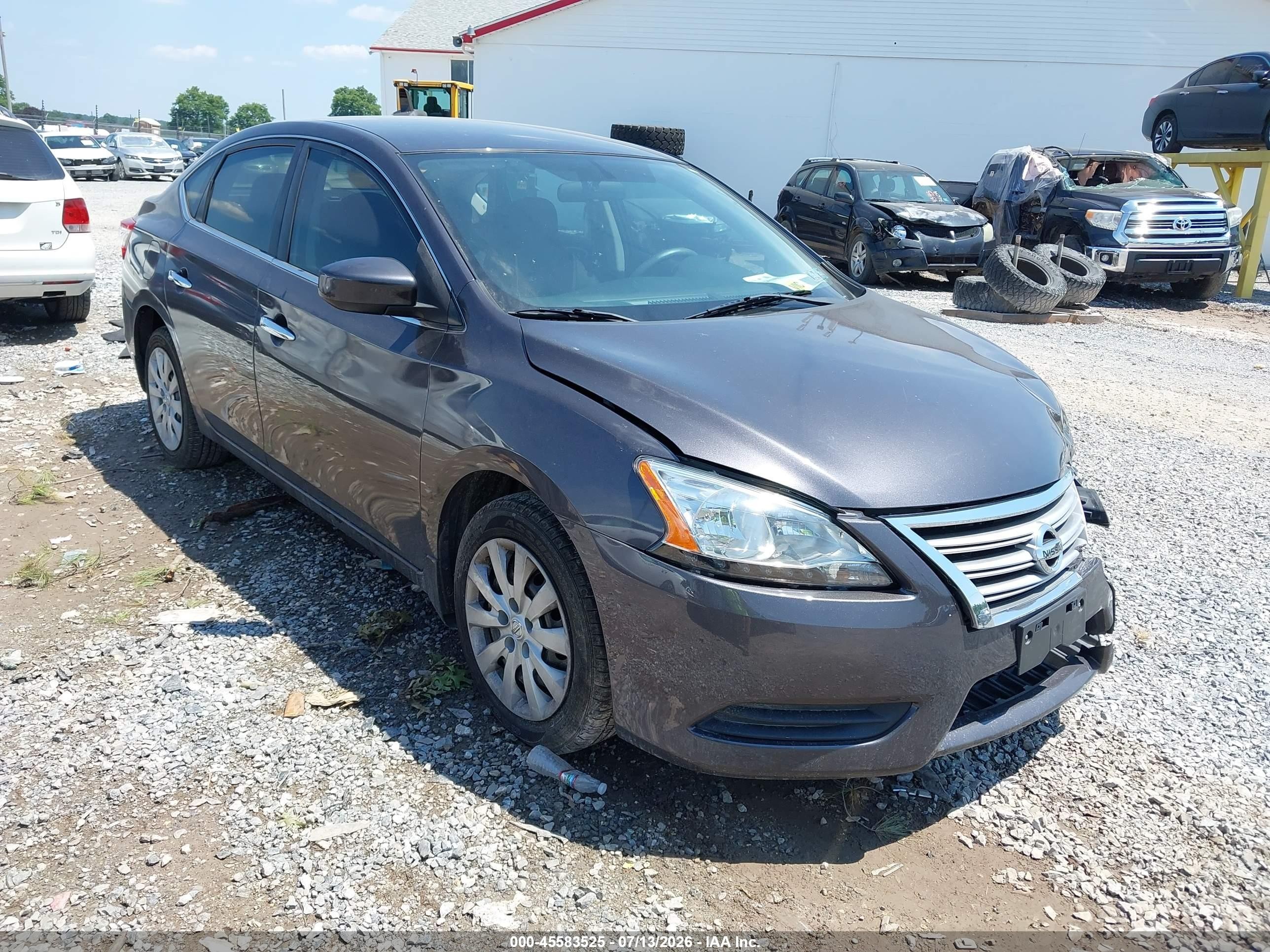 2013 Nissan Sentra S Gray vin: 3N1AB7AP5DL732803
