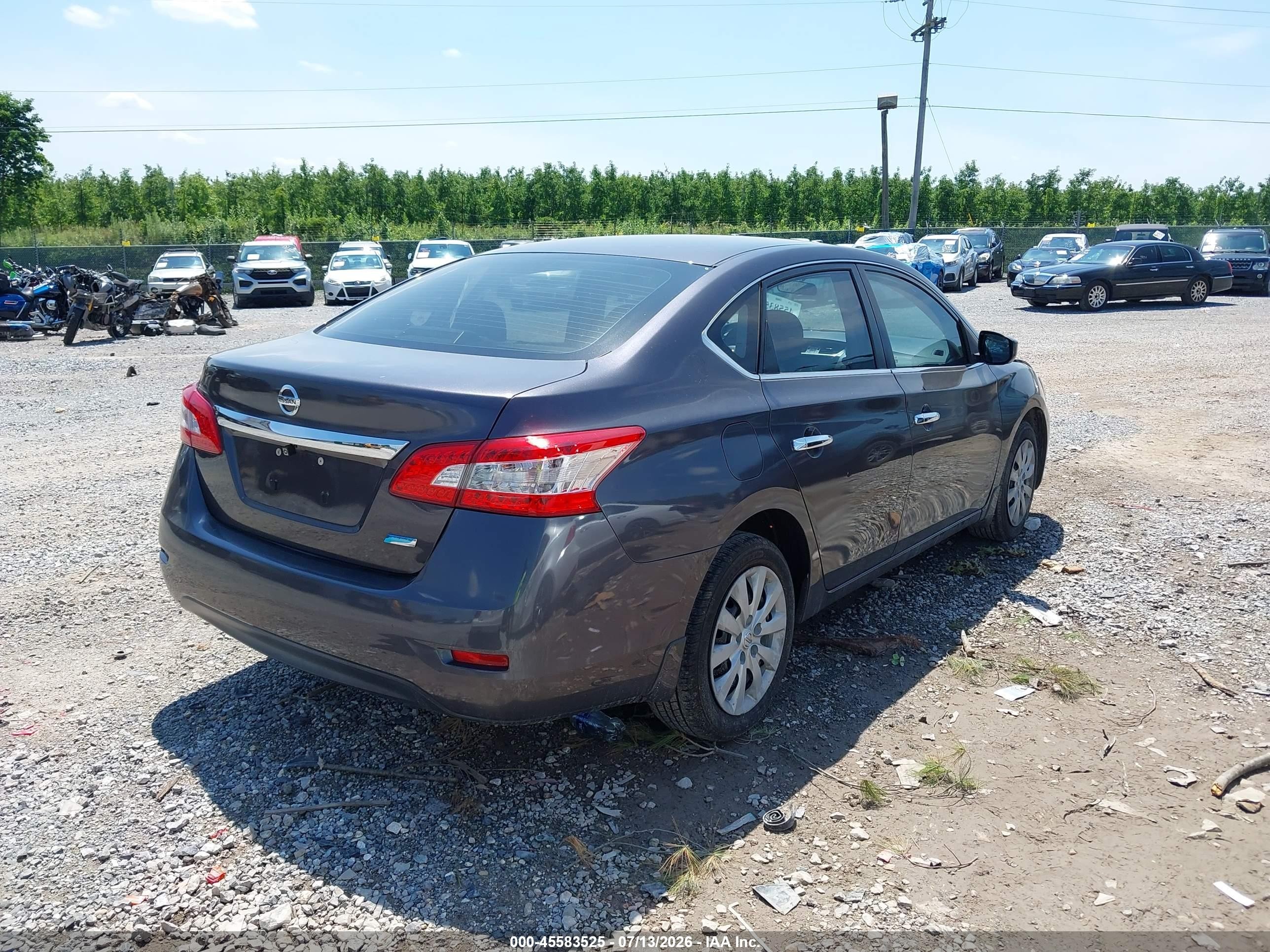 2013 Nissan Sentra S Gray vin: 3N1AB7AP5DL732803