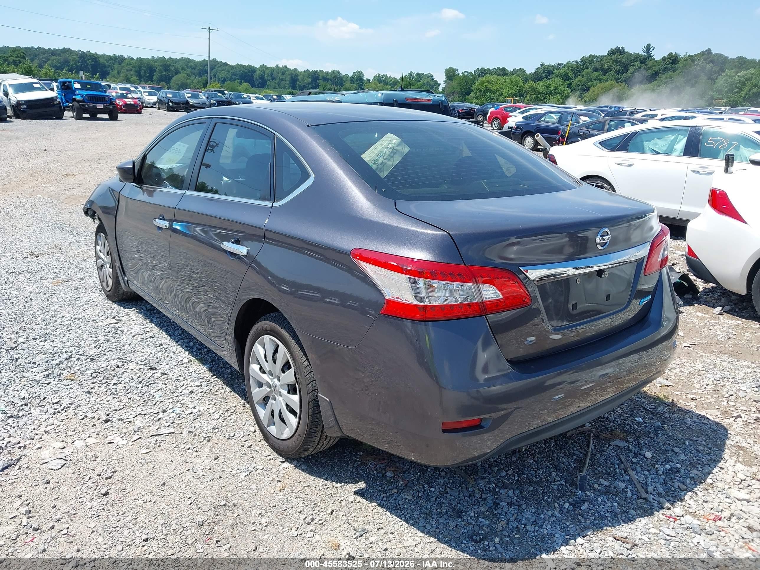 2013 Nissan Sentra S Gray vin: 3N1AB7AP5DL732803