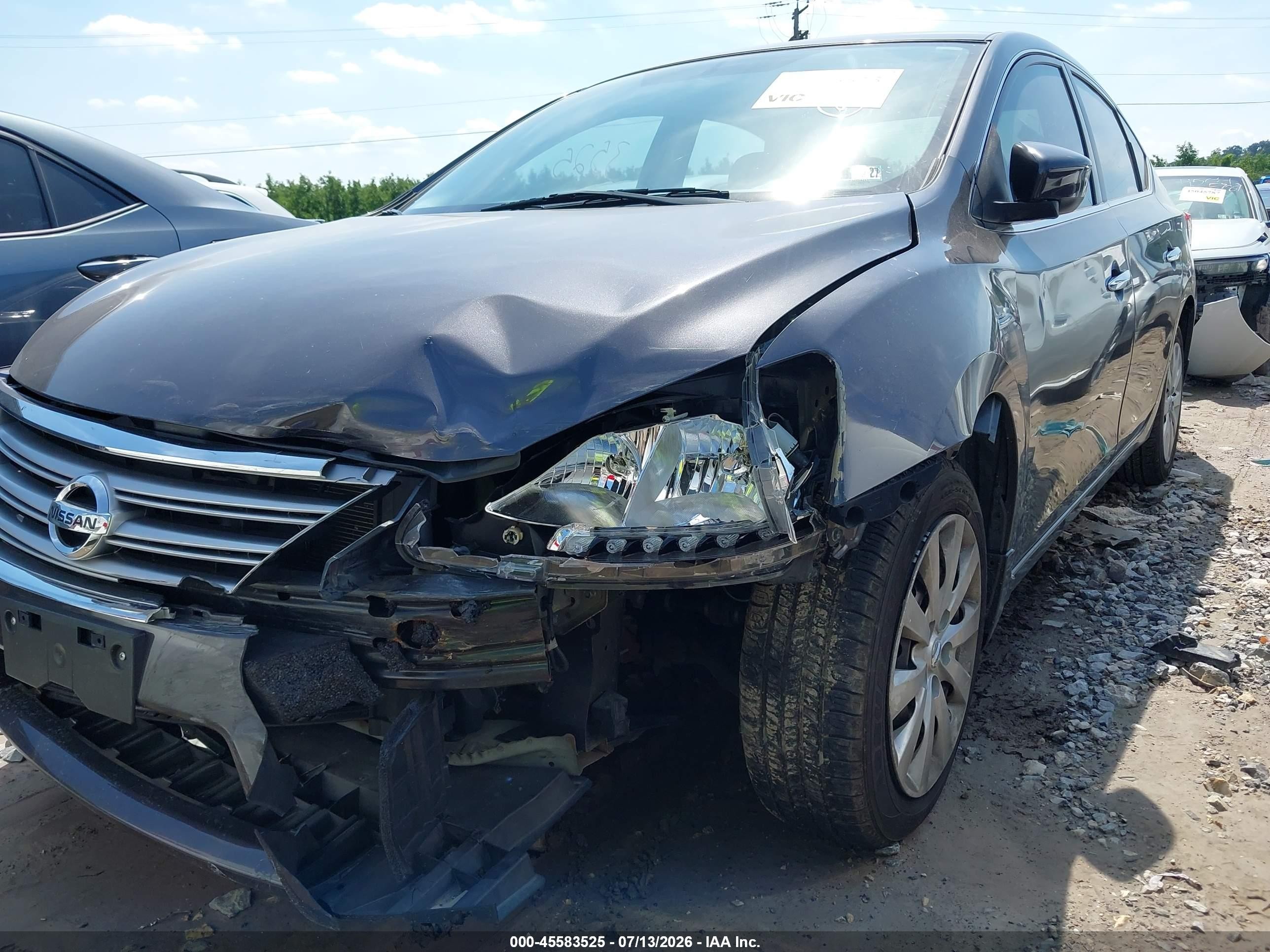 2013 Nissan Sentra S Gray vin: 3N1AB7AP5DL732803
