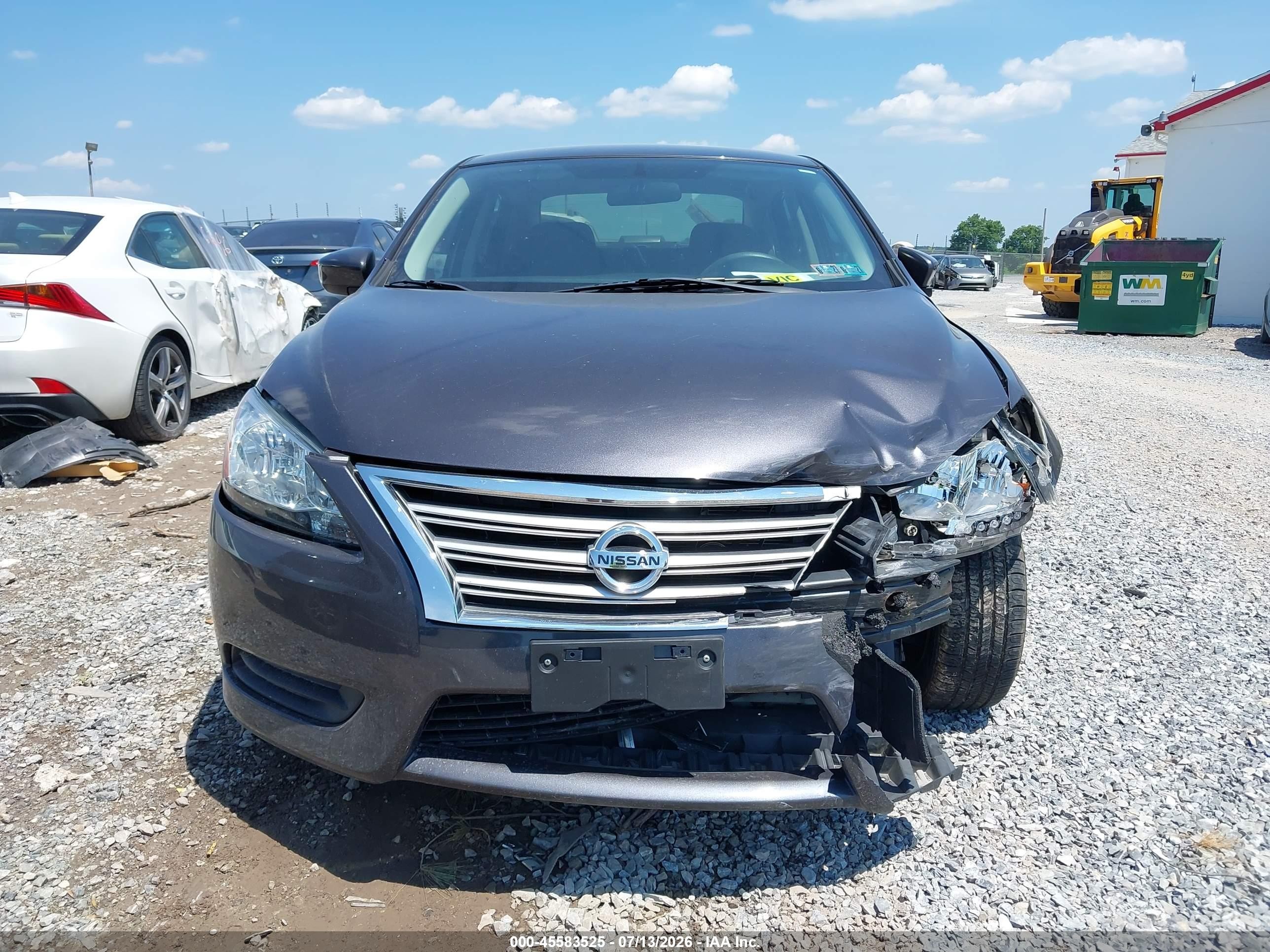 2013 Nissan Sentra S Gray vin: 3N1AB7AP5DL732803