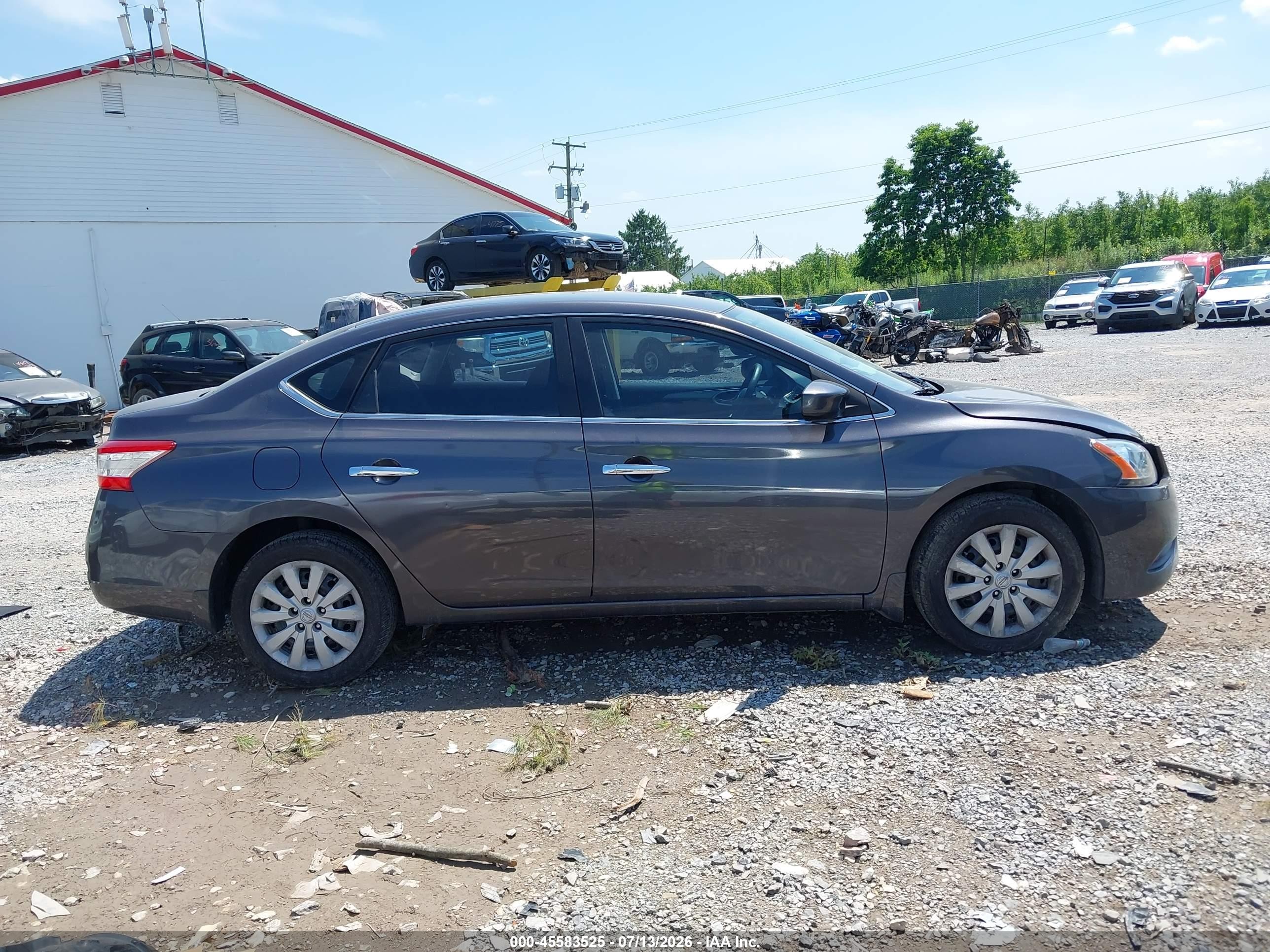 2013 Nissan Sentra S Gray vin: 3N1AB7AP5DL732803