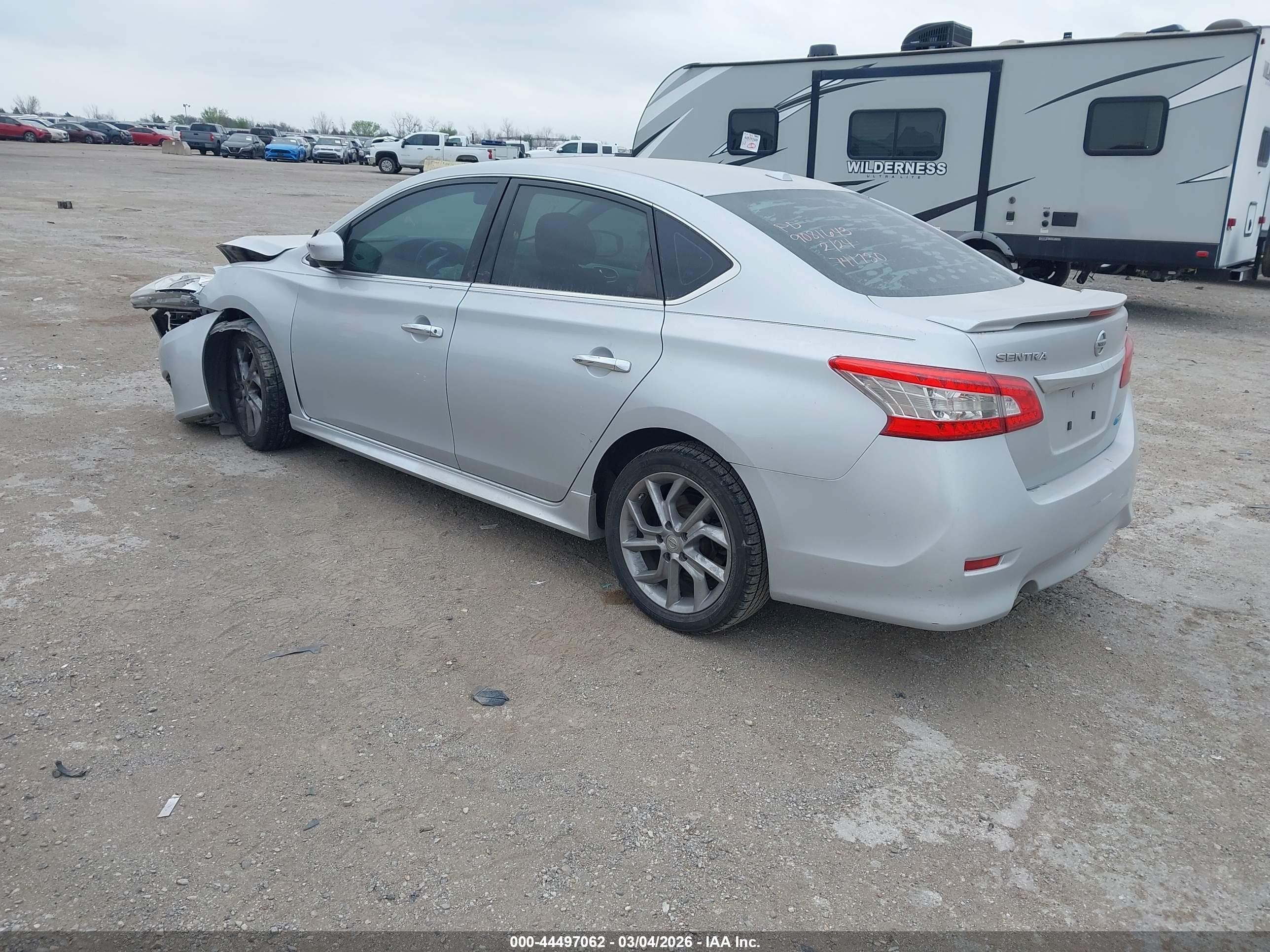2013 Nissan Sentra Sr Silver vin: 3N1AB7AP5DL741730