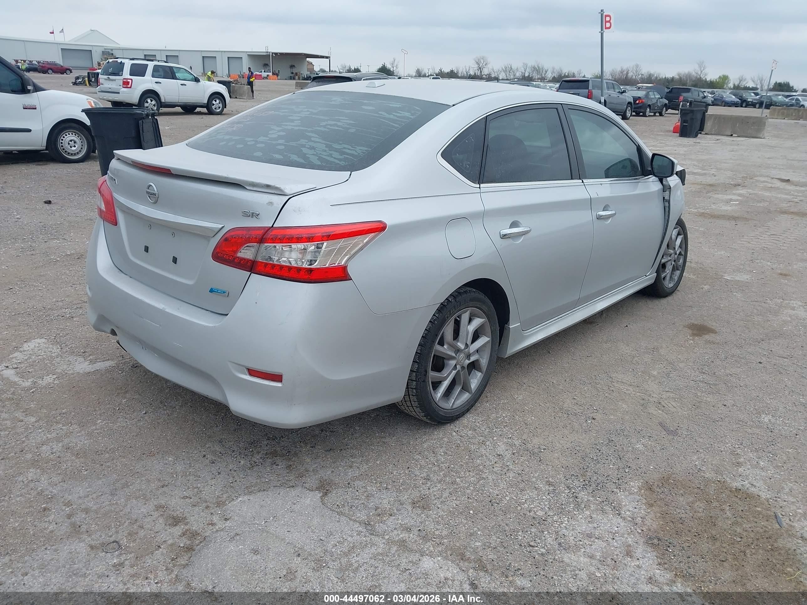 2013 Nissan Sentra Sr Silver vin: 3N1AB7AP5DL741730