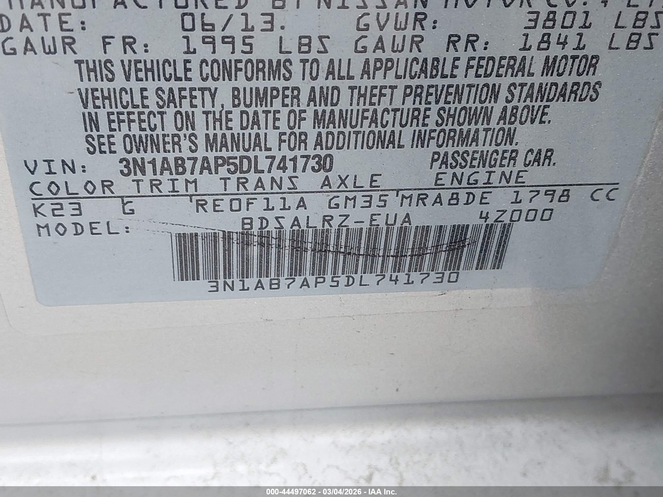2013 Nissan Sentra Sr Silver vin: 3N1AB7AP5DL741730