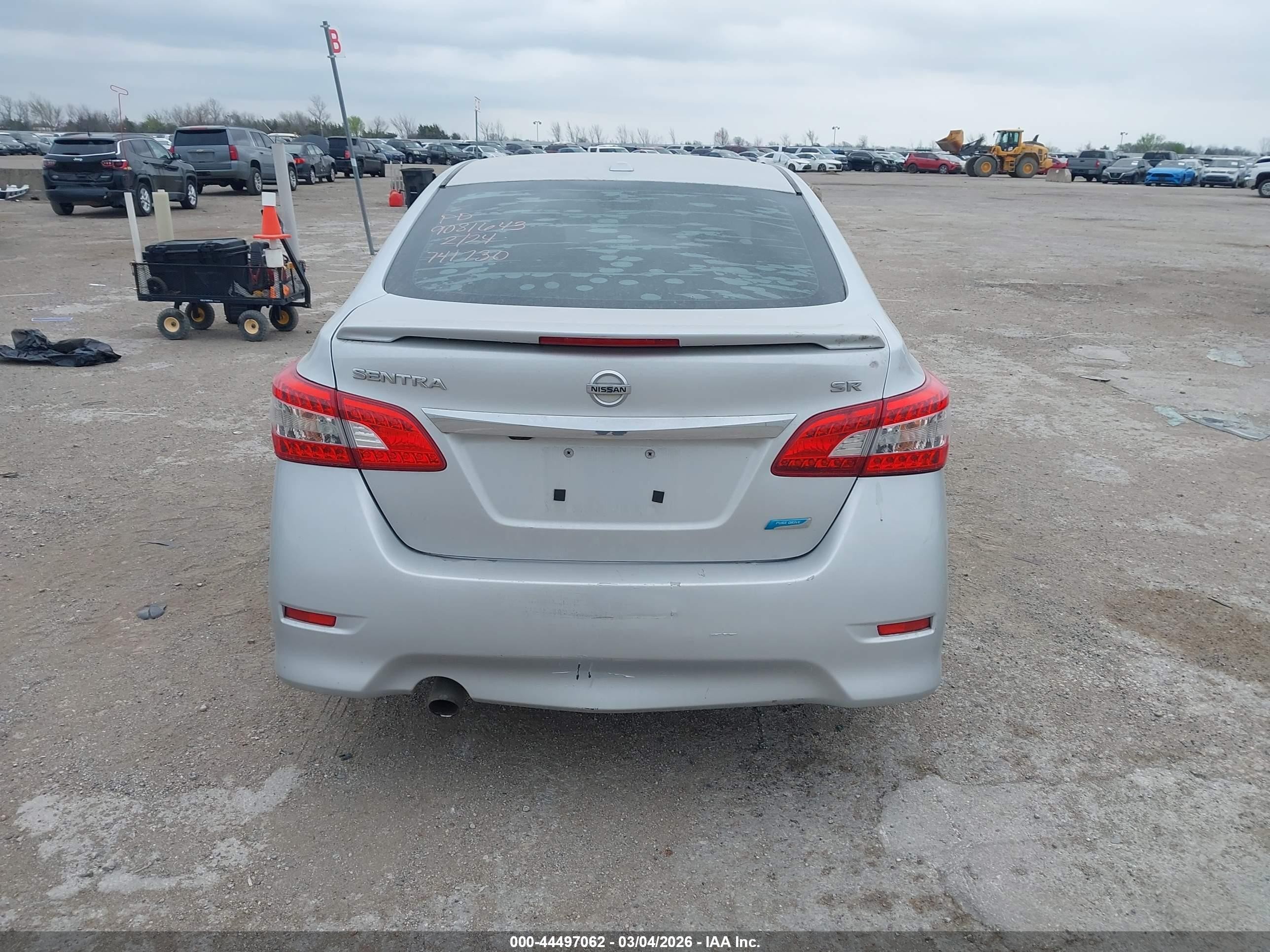 2013 Nissan Sentra Sr Silver vin: 3N1AB7AP5DL741730