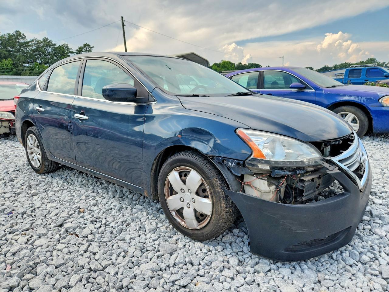 2013 Nissan Sentra S Blue vin: 3N1AB7AP5DL743235