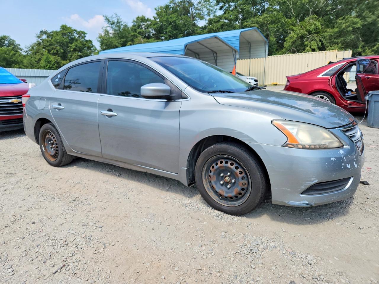 2013 Nissan Sentra S Silver vin: 3N1AB7AP5DL755997