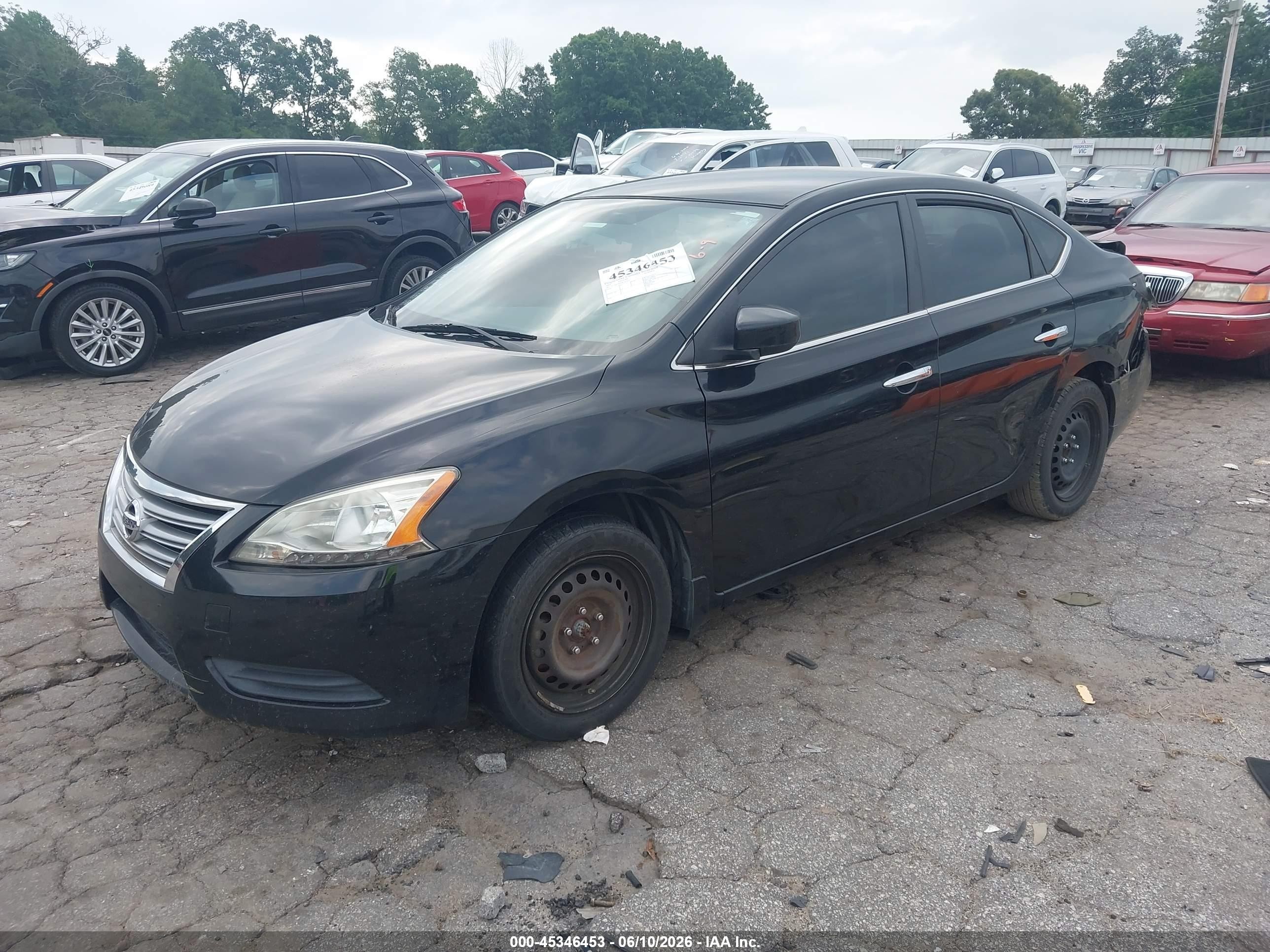2013 Nissan Sentra S Черный vin: 3N1AB7AP5DL767437