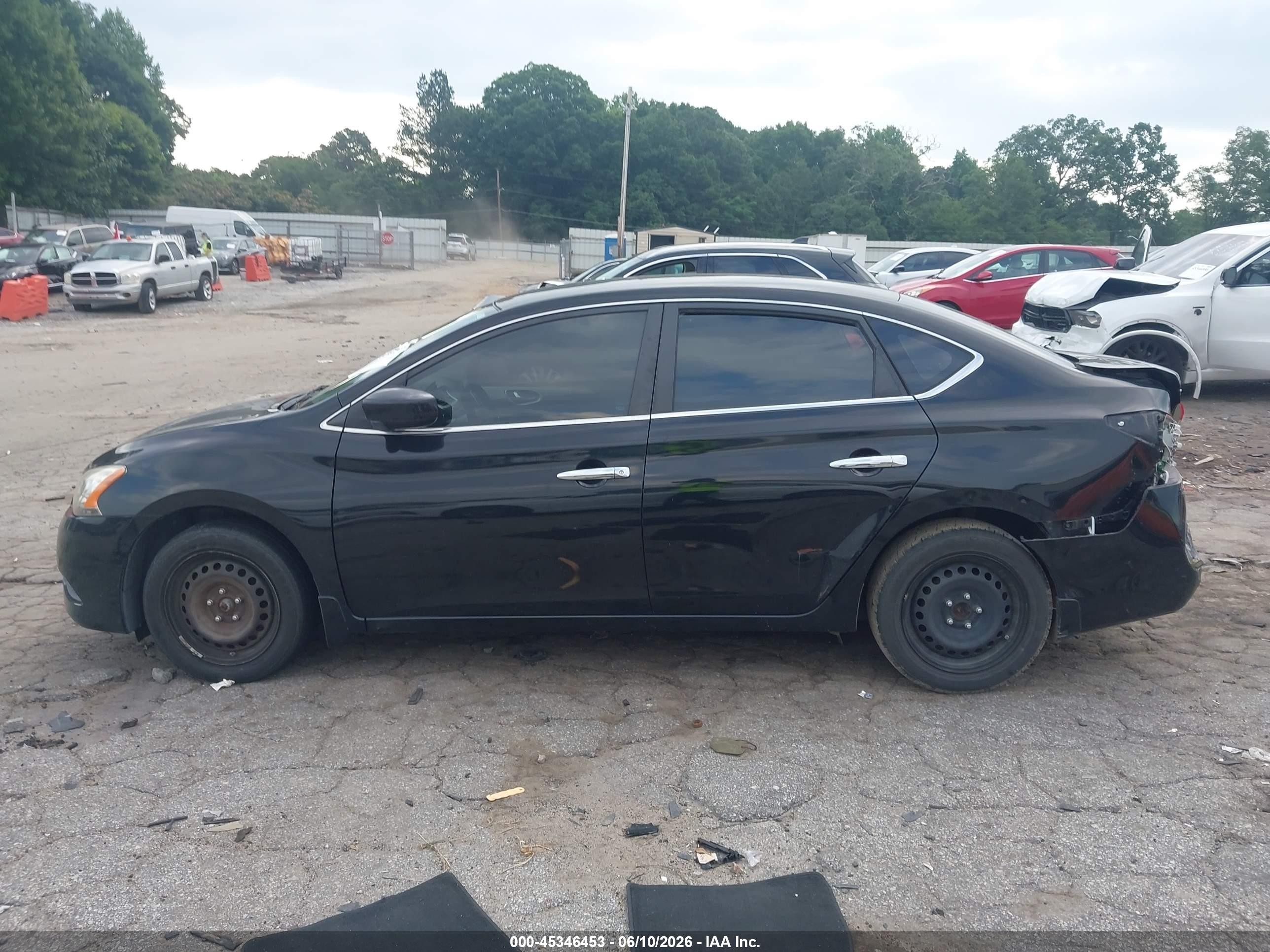 2013 Nissan Sentra S Черный vin: 3N1AB7AP5DL767437