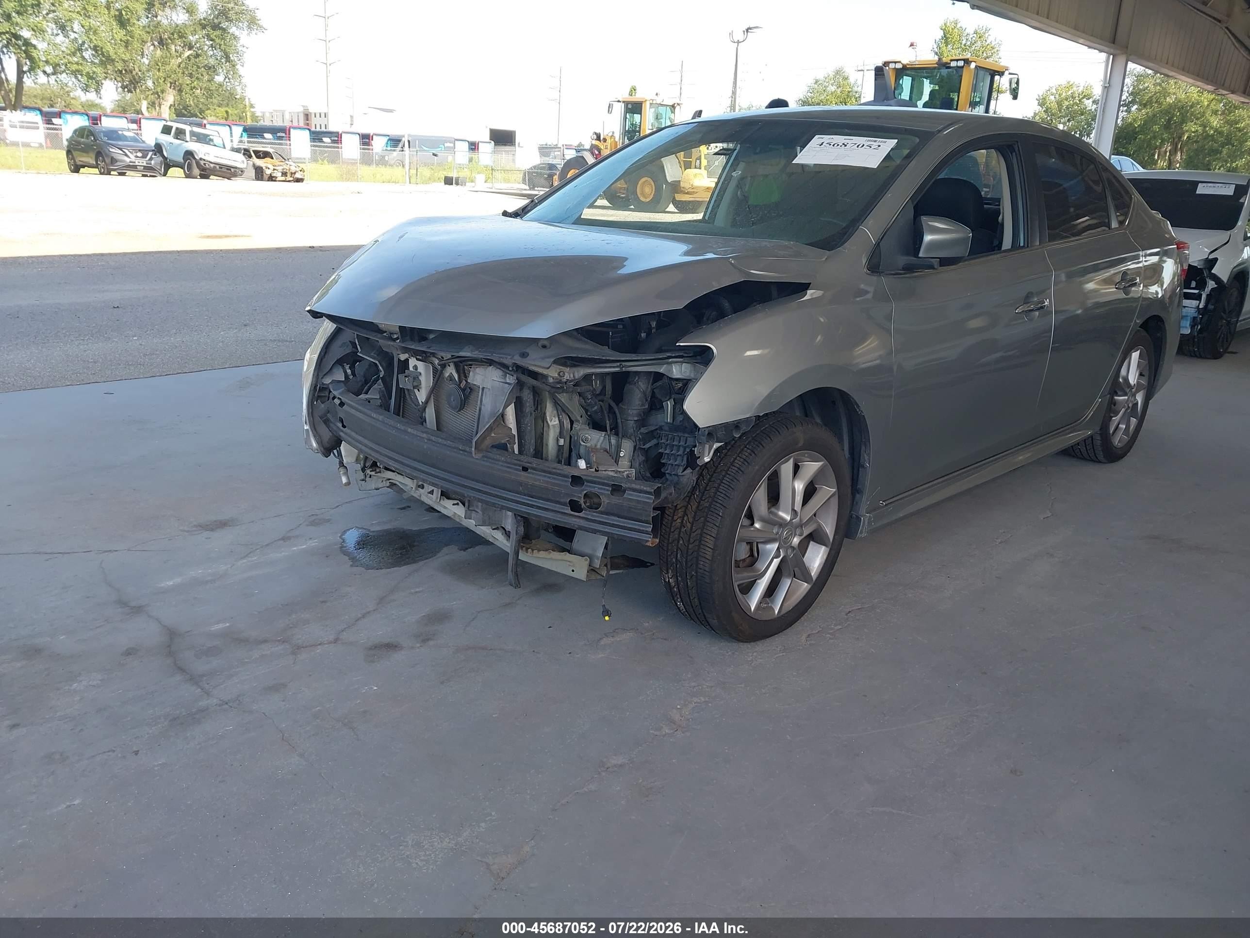 2013 Nissan Sentra Sr Серый vin: 3N1AB7AP5DL781242