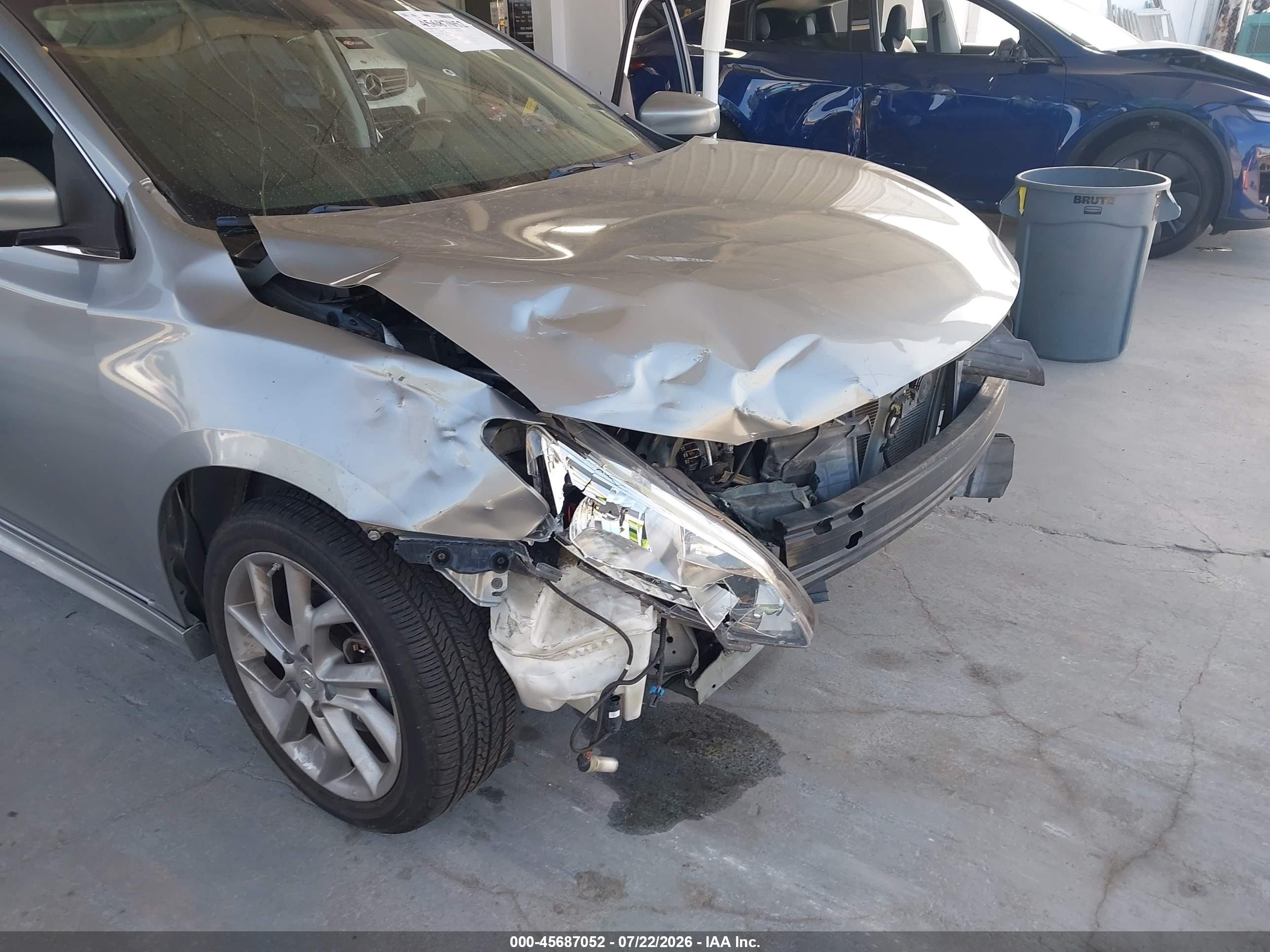 2013 Nissan Sentra Sr Серый vin: 3N1AB7AP5DL781242
