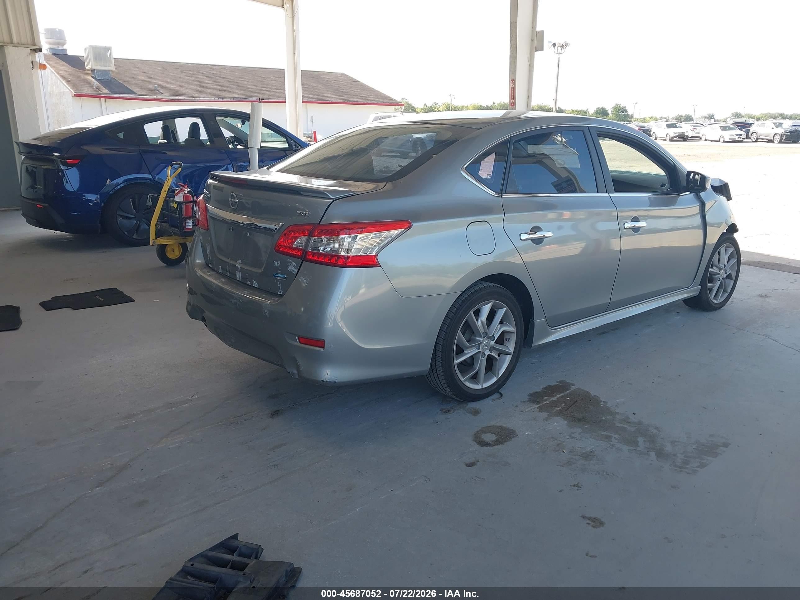 2013 Nissan Sentra Sr Серый vin: 3N1AB7AP5DL781242