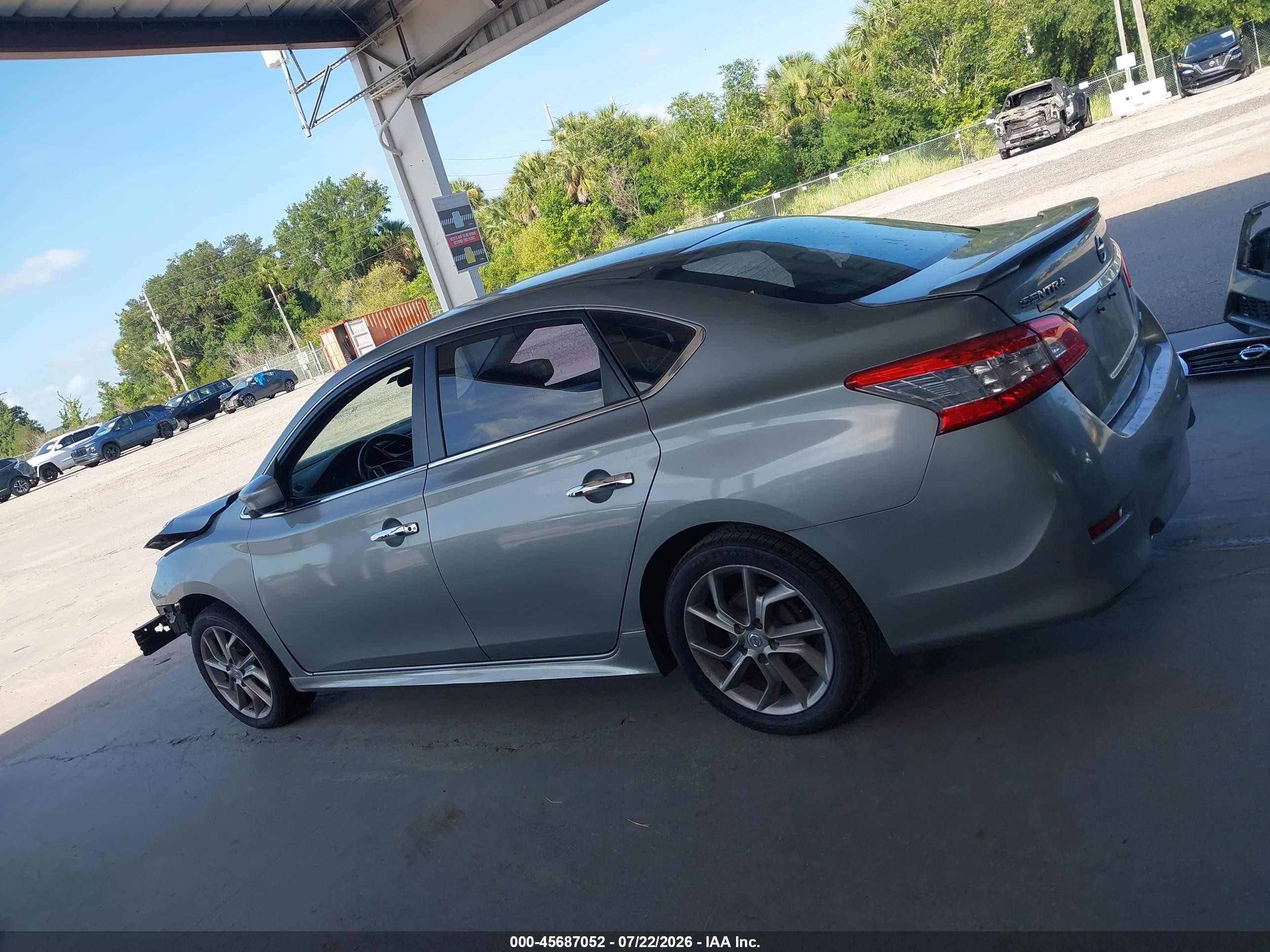 2013 Nissan Sentra Sr Серый vin: 3N1AB7AP5DL781242