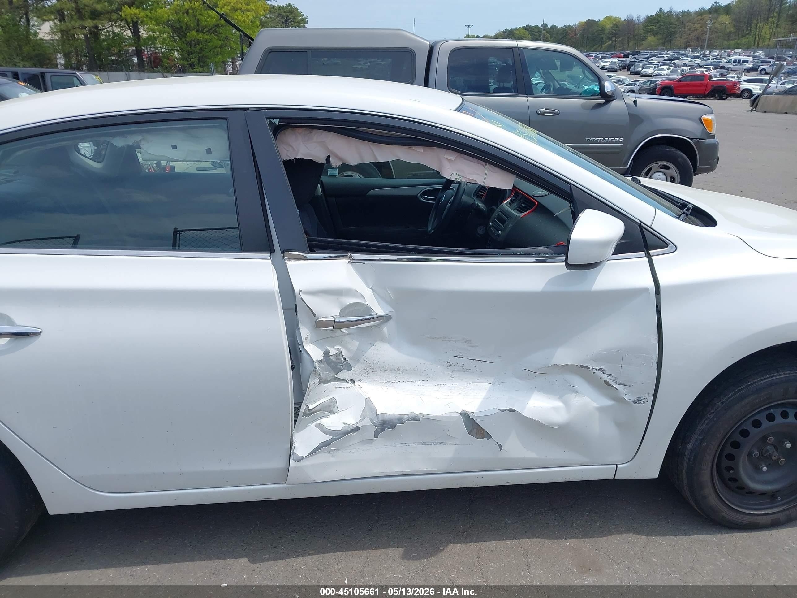 2013 Nissan Sentra Sv White vin: 3N1AB7AP5DL784481