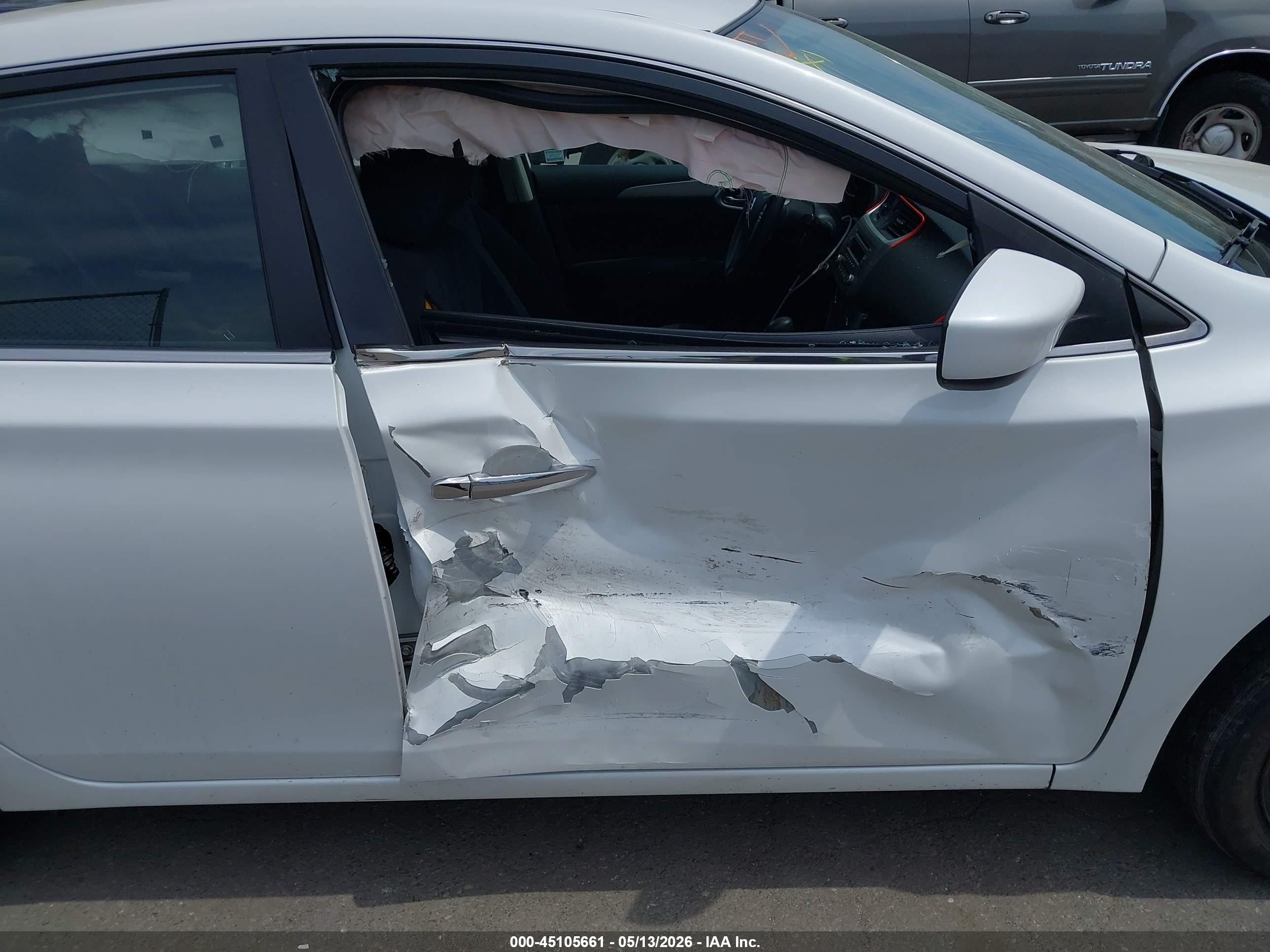 2013 Nissan Sentra Sv White vin: 3N1AB7AP5DL784481