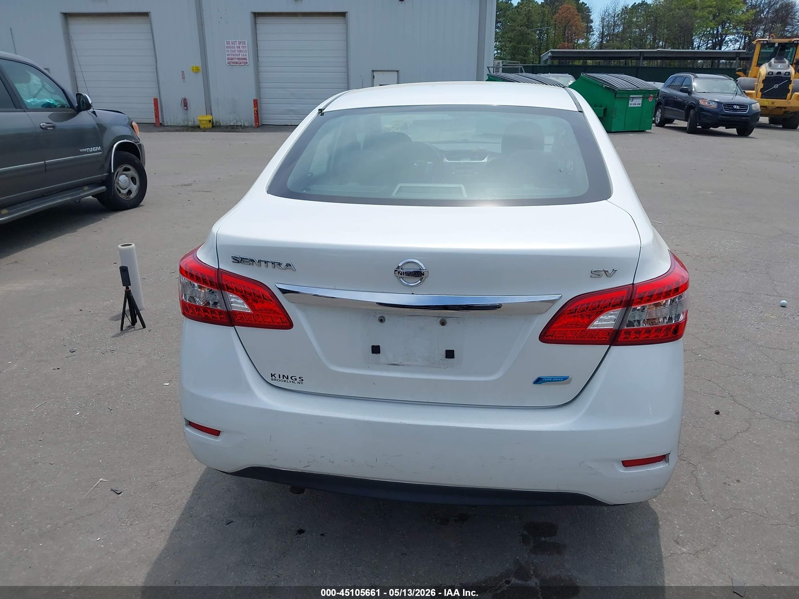 2013 Nissan Sentra Sv White vin: 3N1AB7AP5DL784481