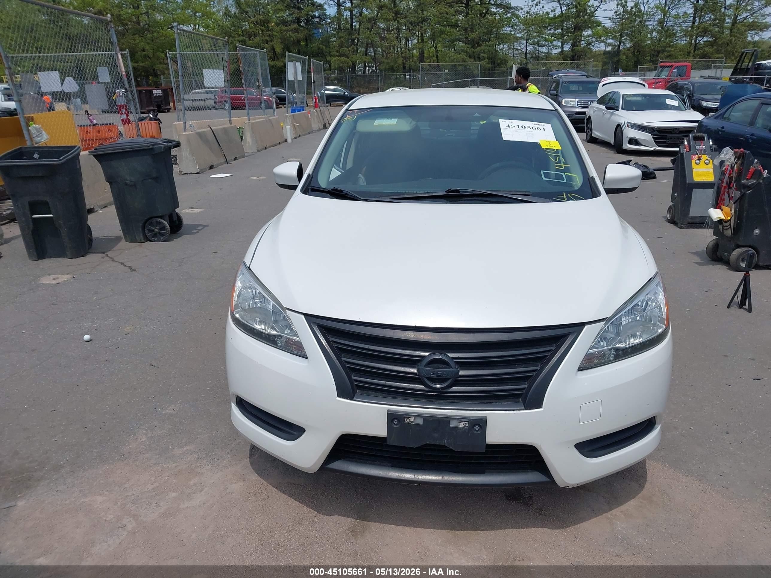 2013 Nissan Sentra Sv White vin: 3N1AB7AP5DL784481