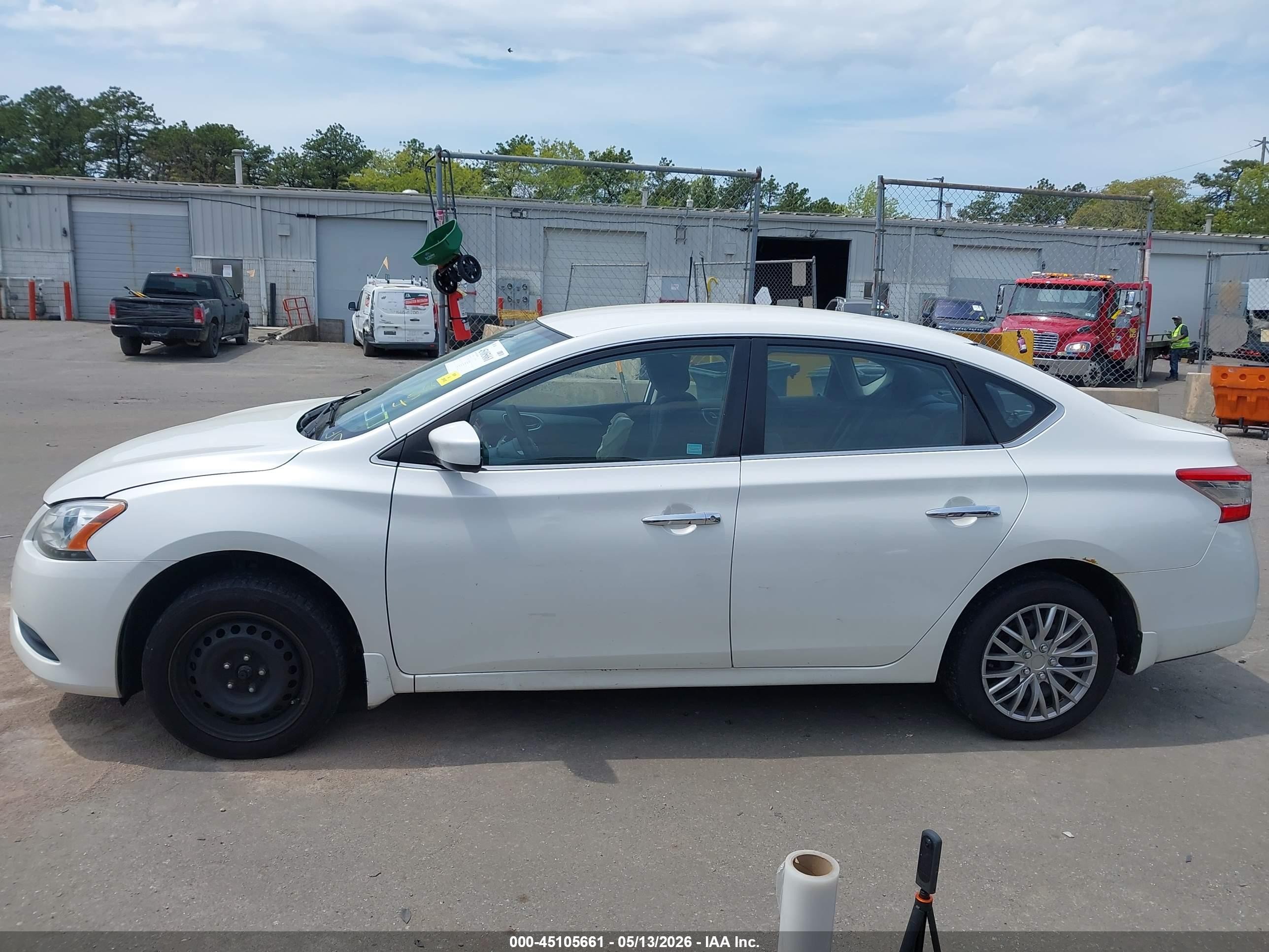 2013 Nissan Sentra Sv White vin: 3N1AB7AP5DL784481