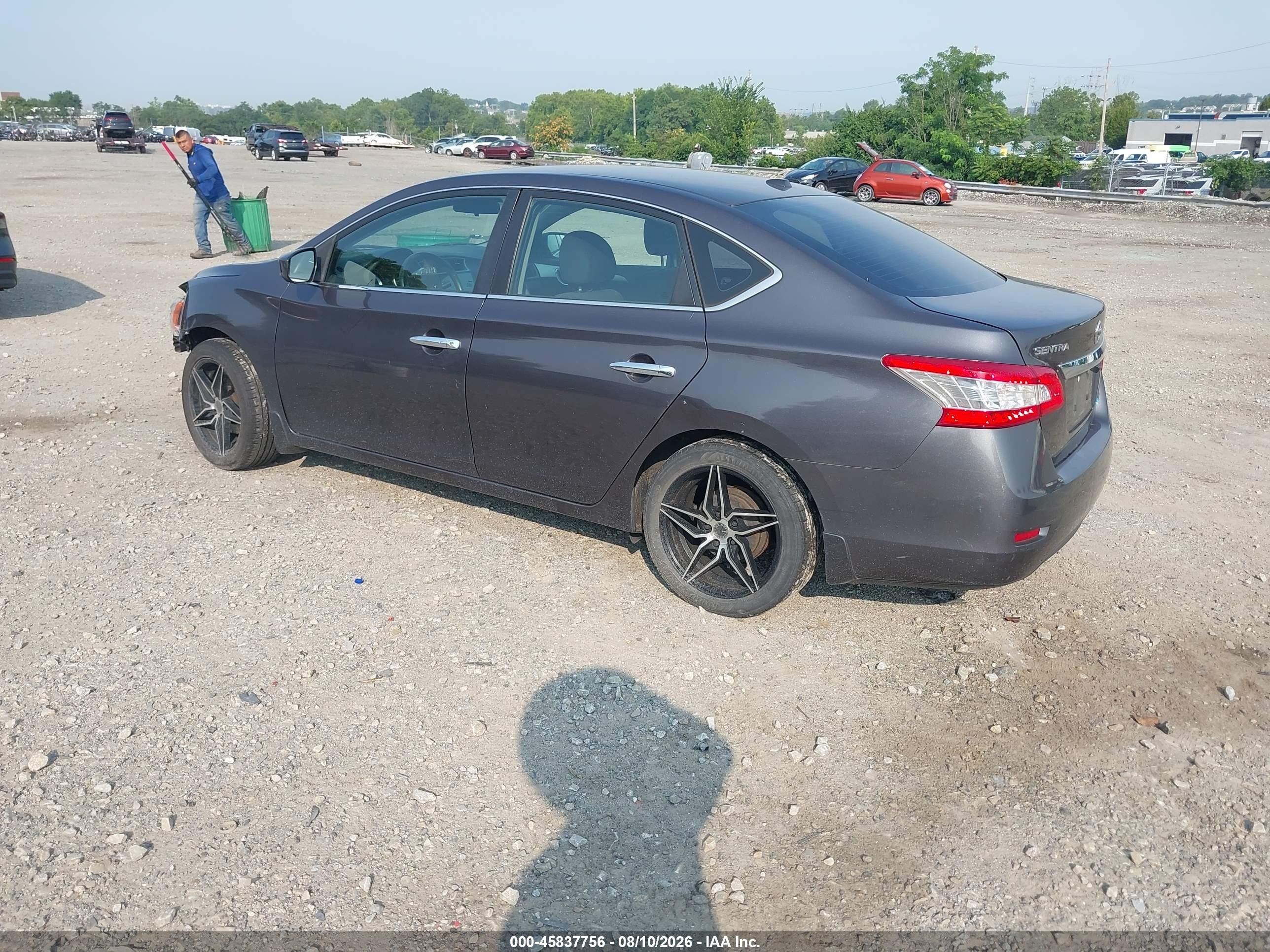 2013 Nissan Sentra Sv Gray vin: 3N1AB7AP5DL798834