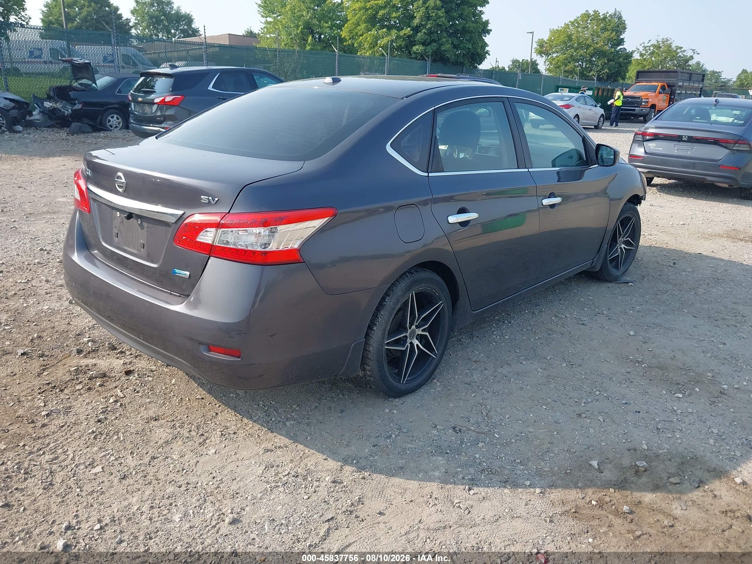 2013 Nissan Sentra Sv Gray vin: 3N1AB7AP5DL798834
