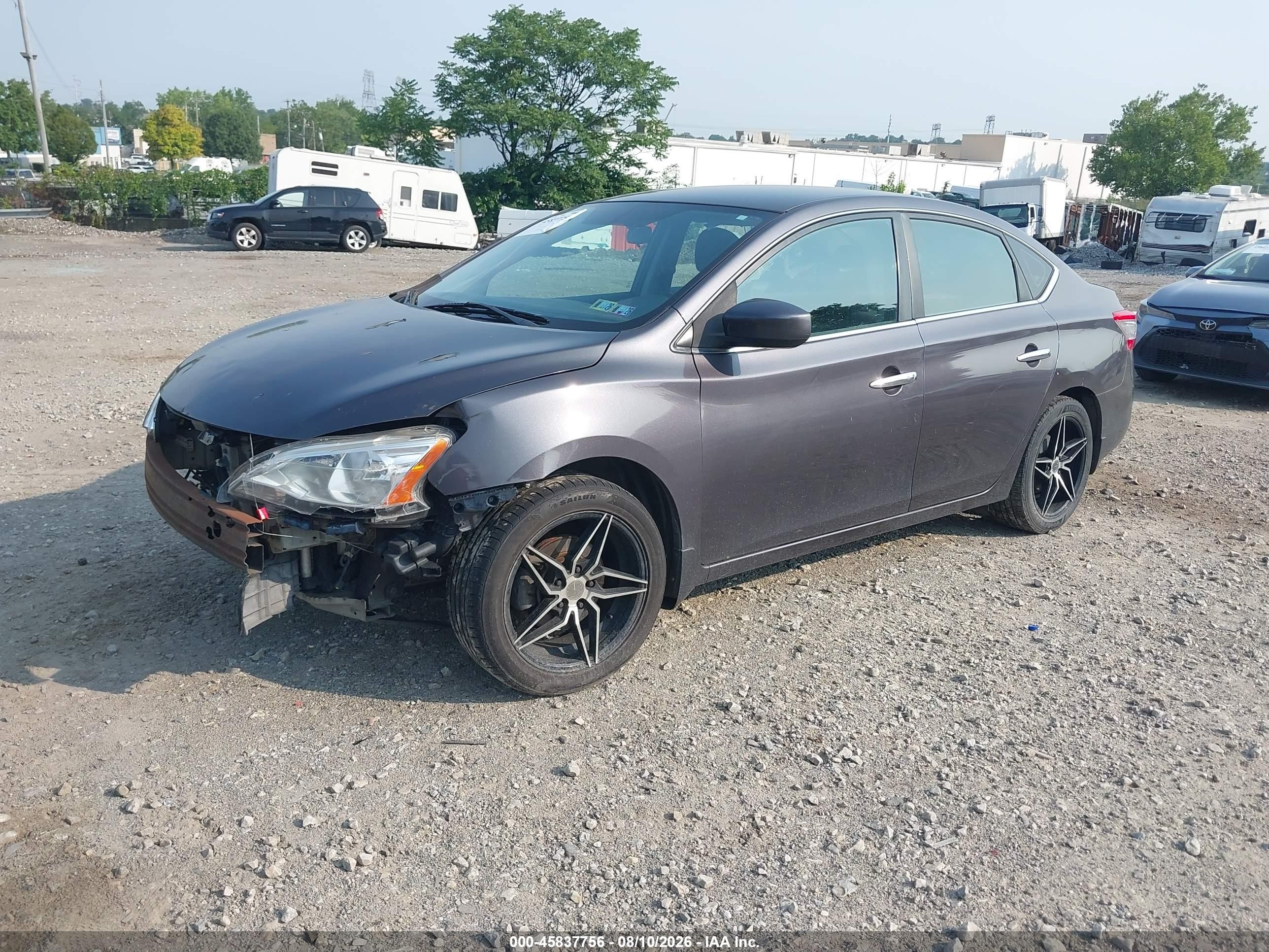 2013 Nissan Sentra Sv Gray vin: 3N1AB7AP5DL798834