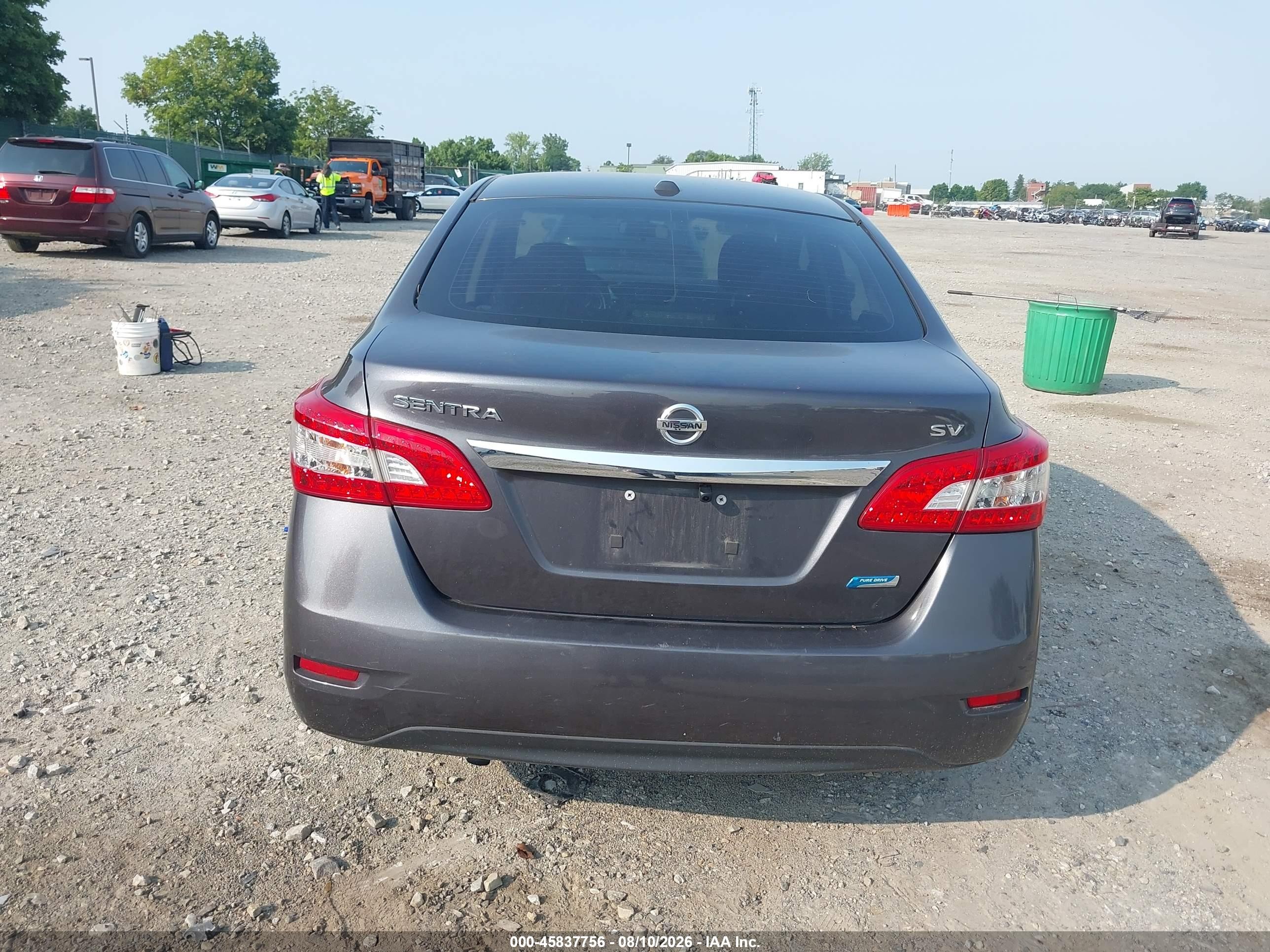 2013 Nissan Sentra Sv Gray vin: 3N1AB7AP5DL798834
