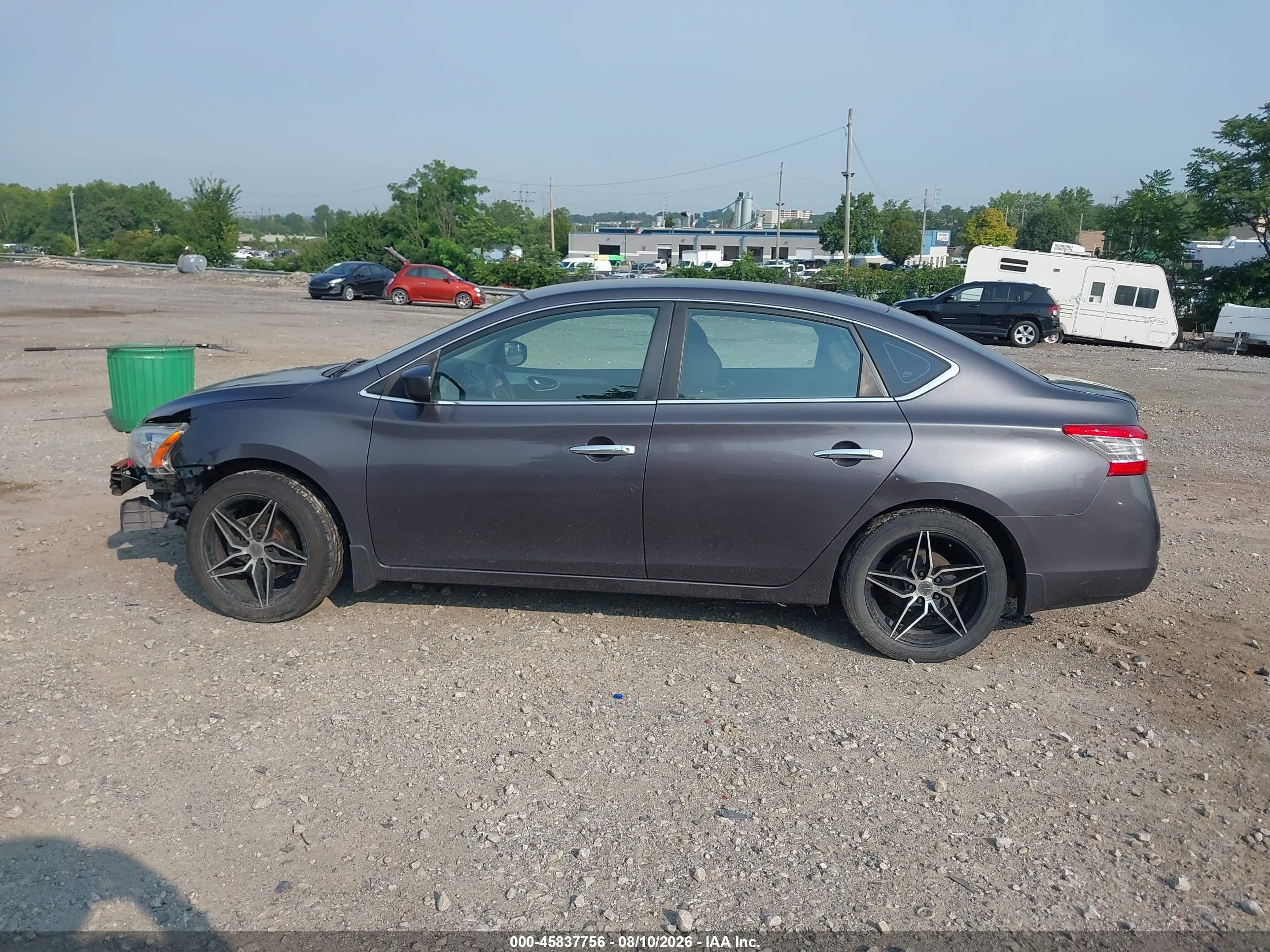 2013 Nissan Sentra Sv Gray vin: 3N1AB7AP5DL798834
