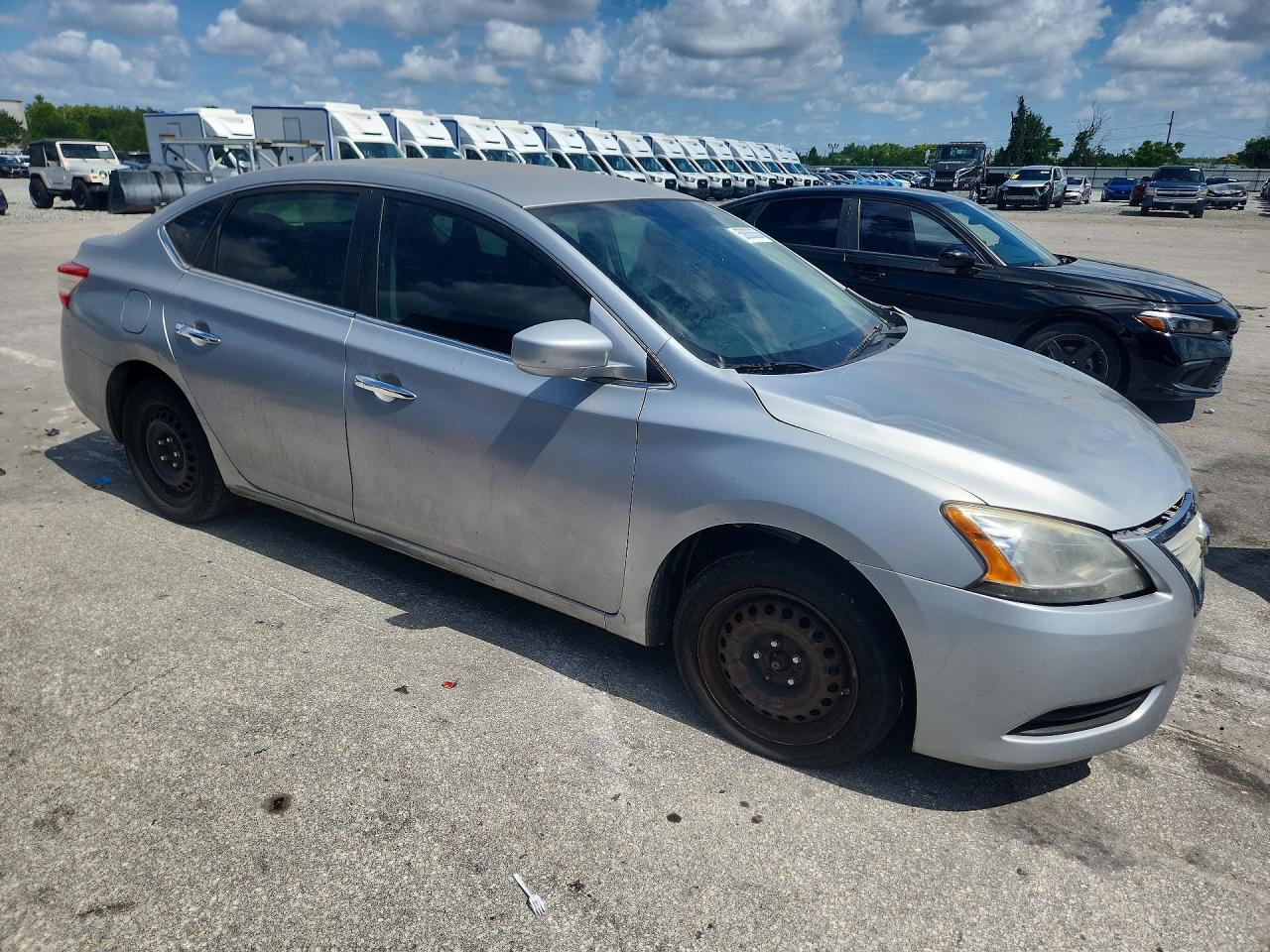 2014 Nissan Sentra Sv Gray vin: 3N1AB7AP5EL617863