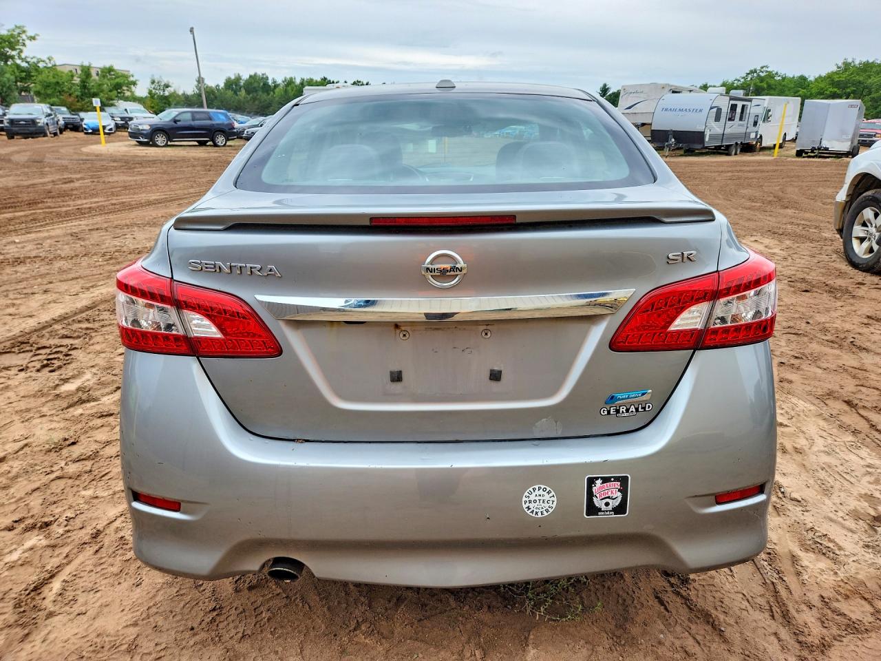 2014 Nissan Sentra Sr Silver vin: 3N1AB7AP5EL627339