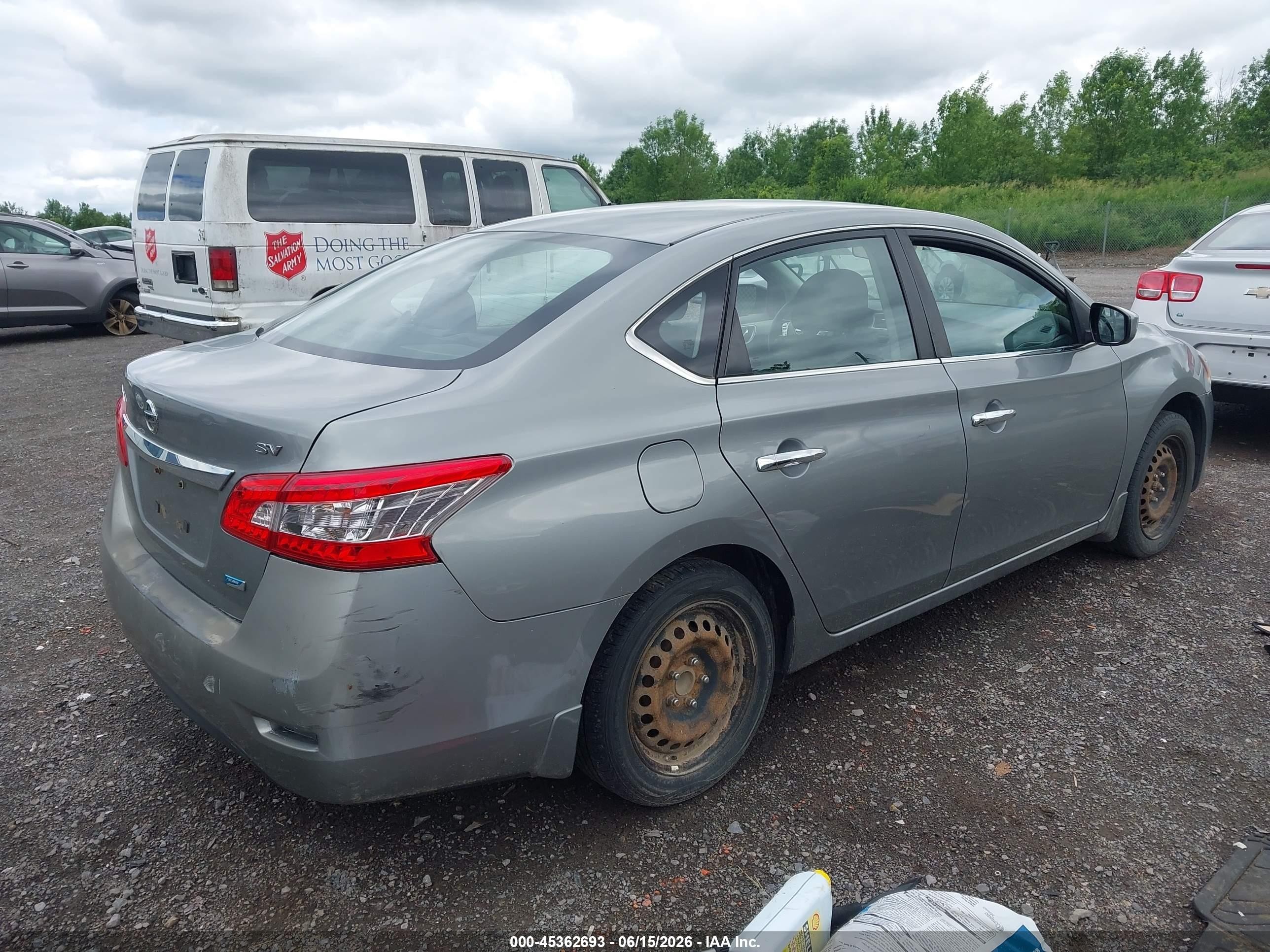 2014 Nissan Sentra Sv Silver vin: 3N1AB7AP5EL634551