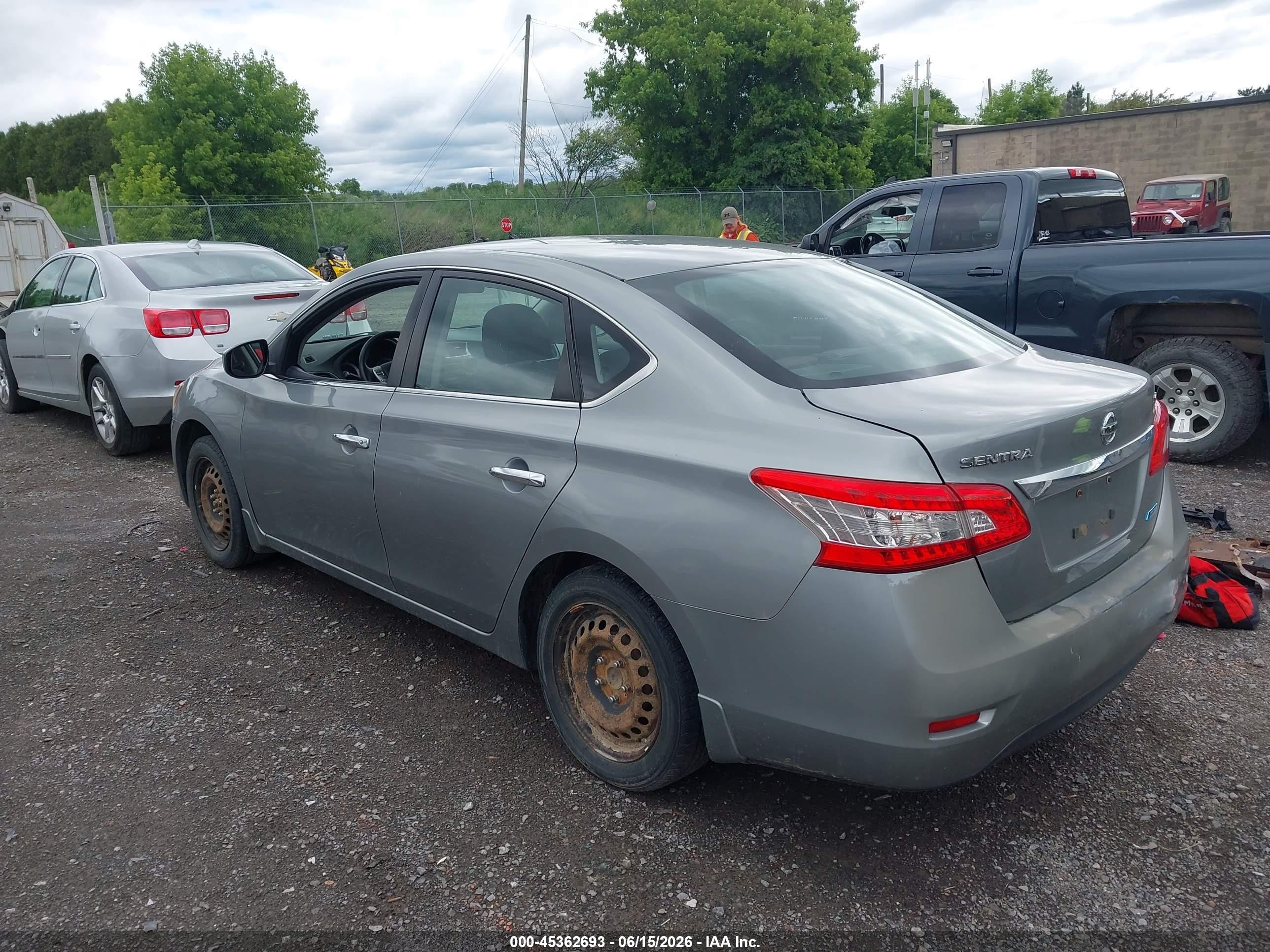 2014 Nissan Sentra Sv Silver vin: 3N1AB7AP5EL634551