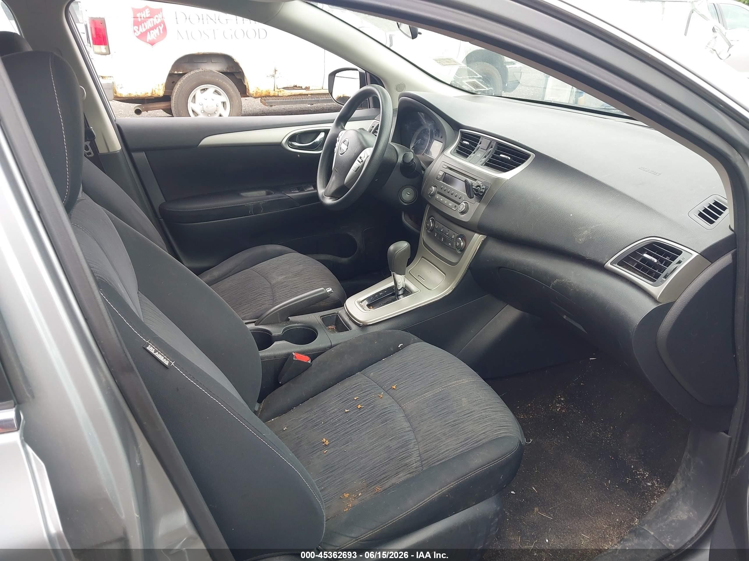 2014 Nissan Sentra Sv Silver vin: 3N1AB7AP5EL634551